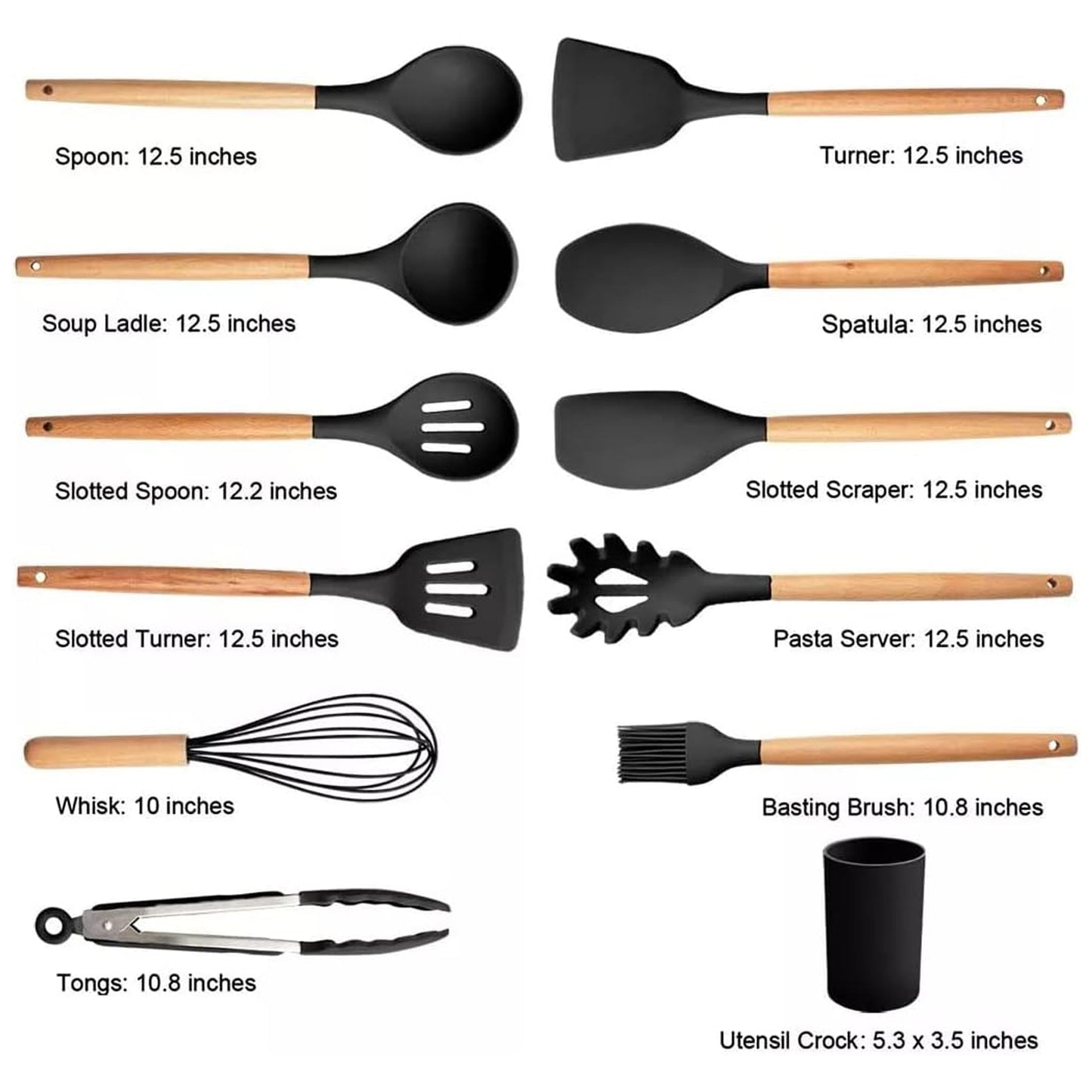 LTAW236【100 PCS】Silicone Cooking Utensils