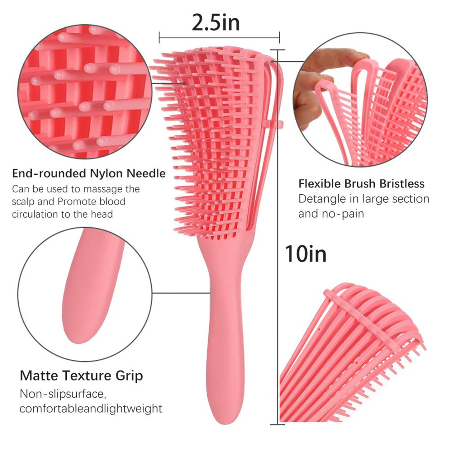 LTAW262【100 PCS】Detangler Brush for Natural Hair