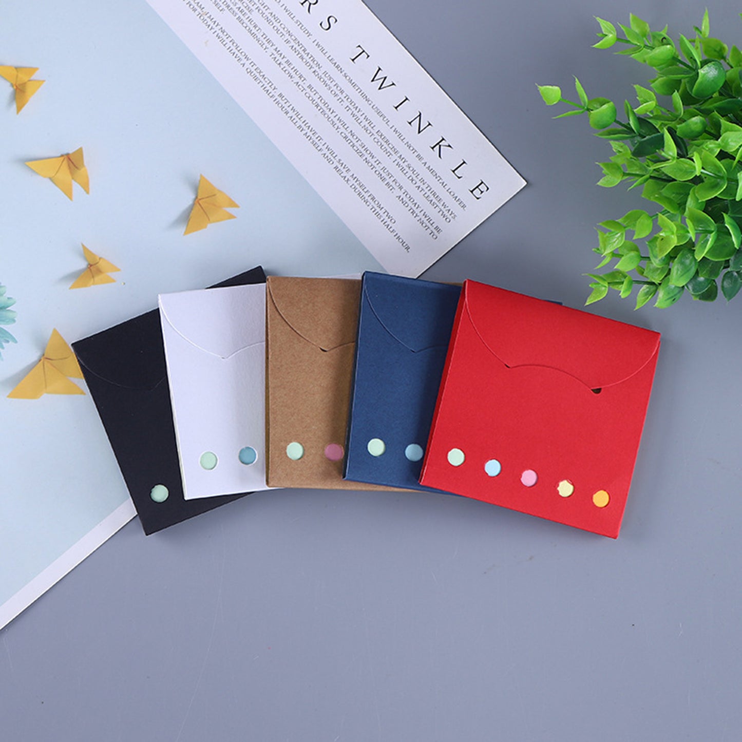 LTAW267【100 PCS】Recycled Sticky Notes and Flags Booklet