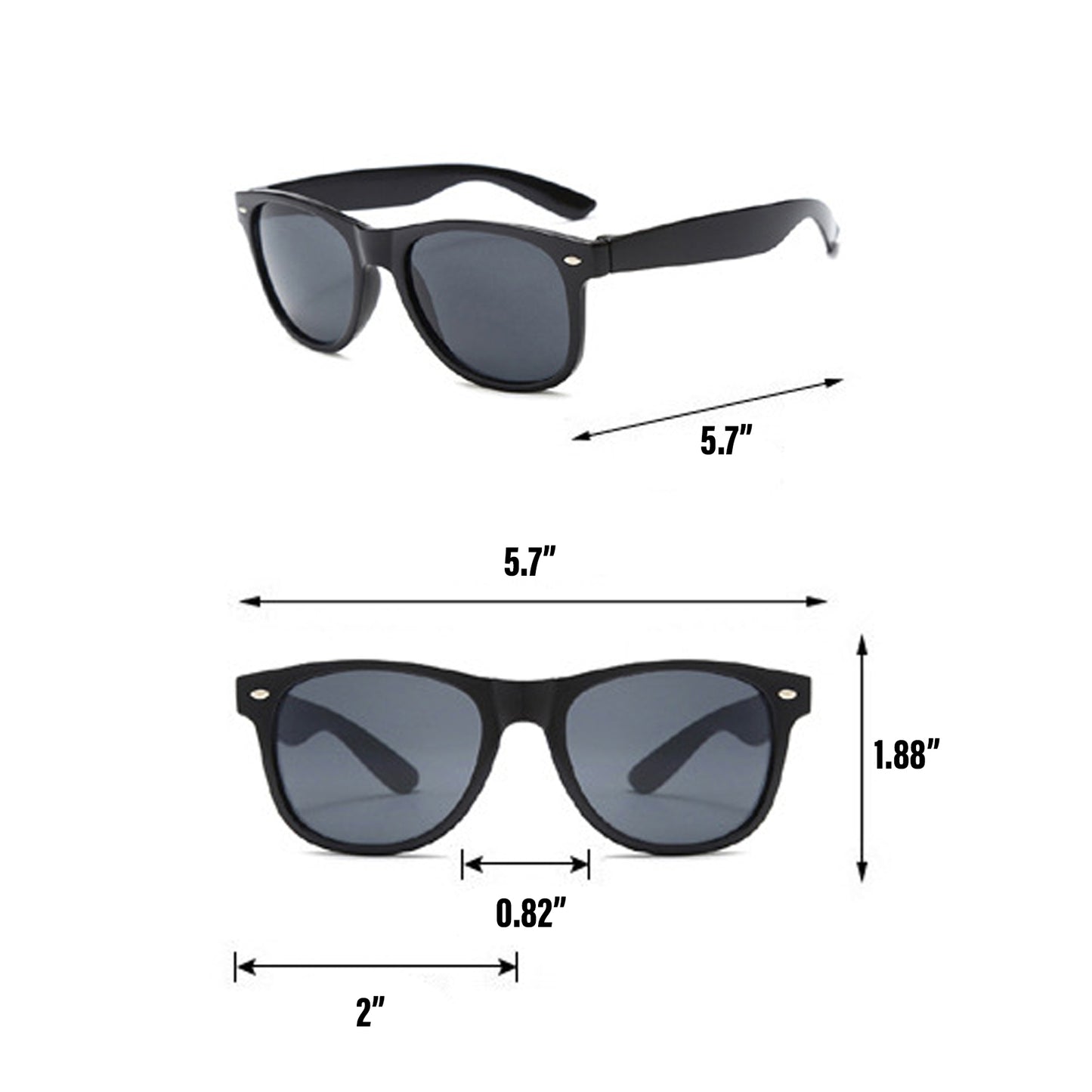 LTAW268【100 PCS】Unisex 80's Retro Classic Sunglasses