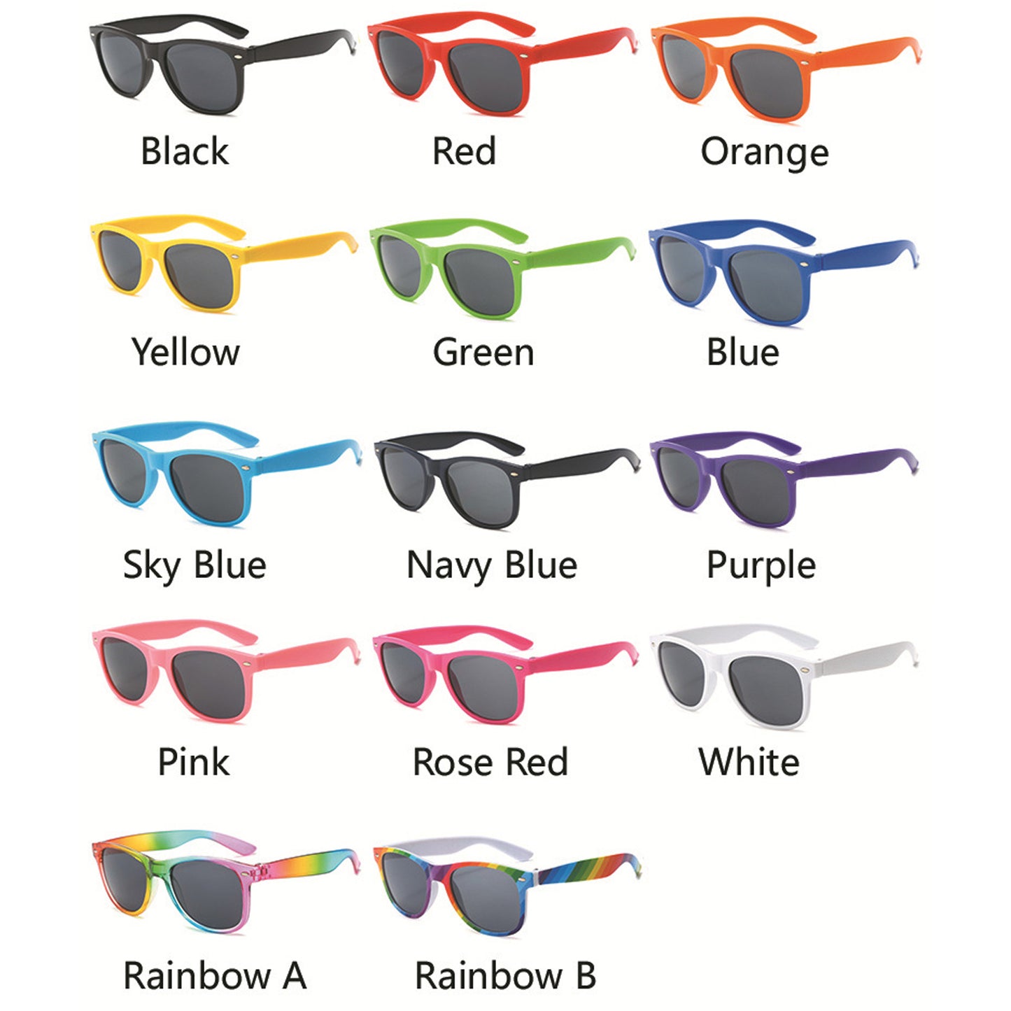 LTAW268【100 PCS】Unisex 80's Retro Classic Sunglasses