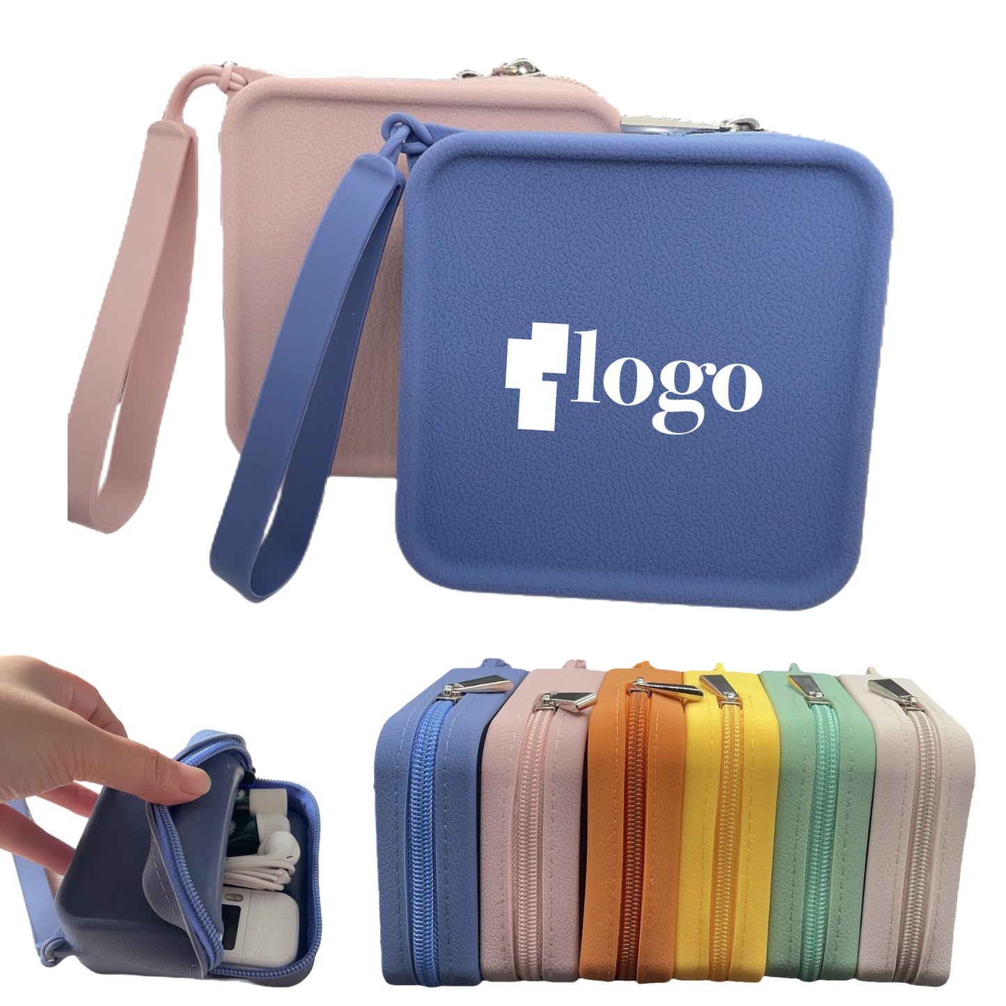 LTAW280【100 PCS】Silicone Square Coin Purse