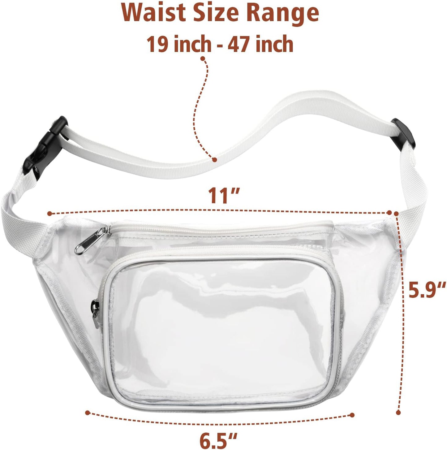 LTAW291【100 PCS】Clear Waist Bag