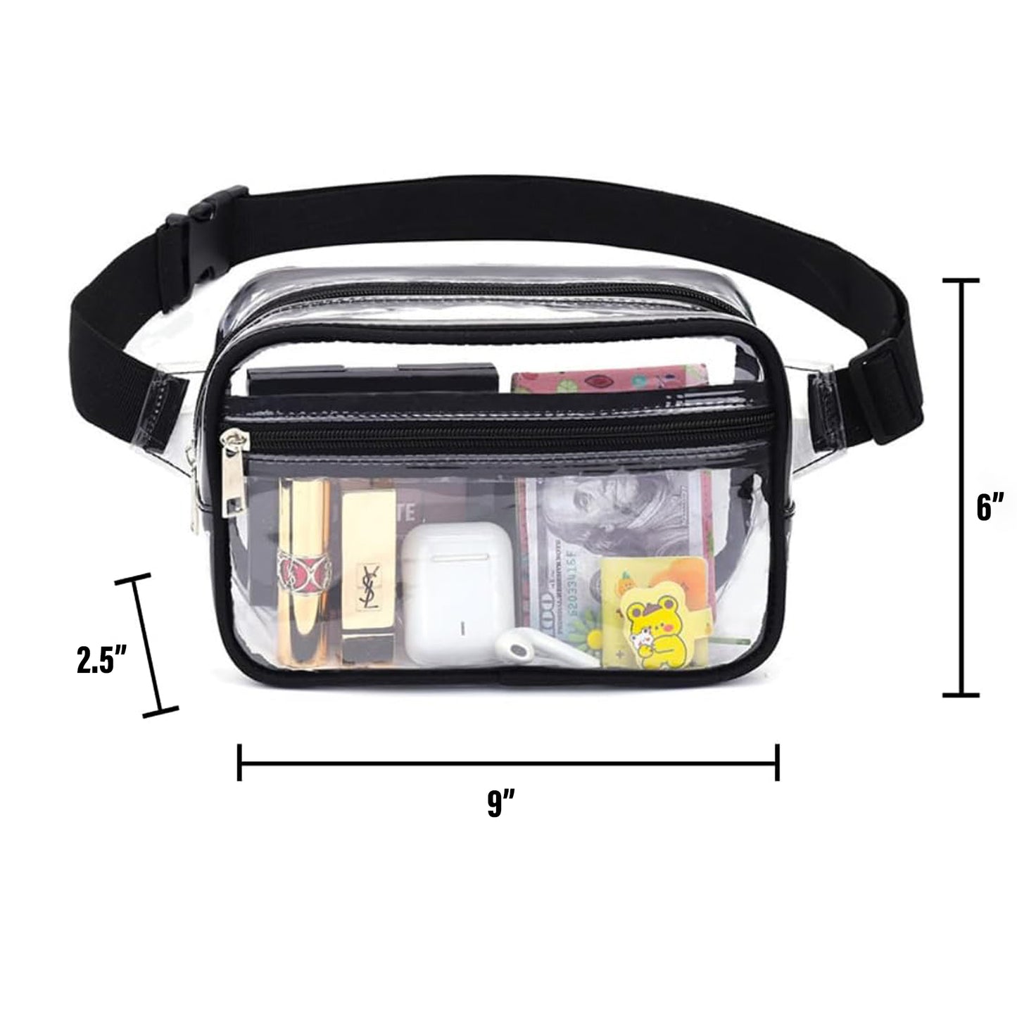 LTAW292【100 PCS】Clear Fanny Pack Stadium Approved