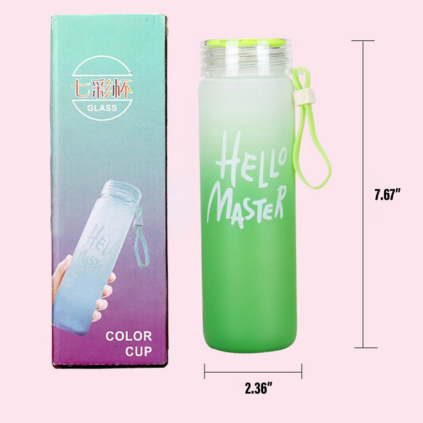 LTAW298【200 PCS】13 Oz Juice Glass Water Bottle With Lid