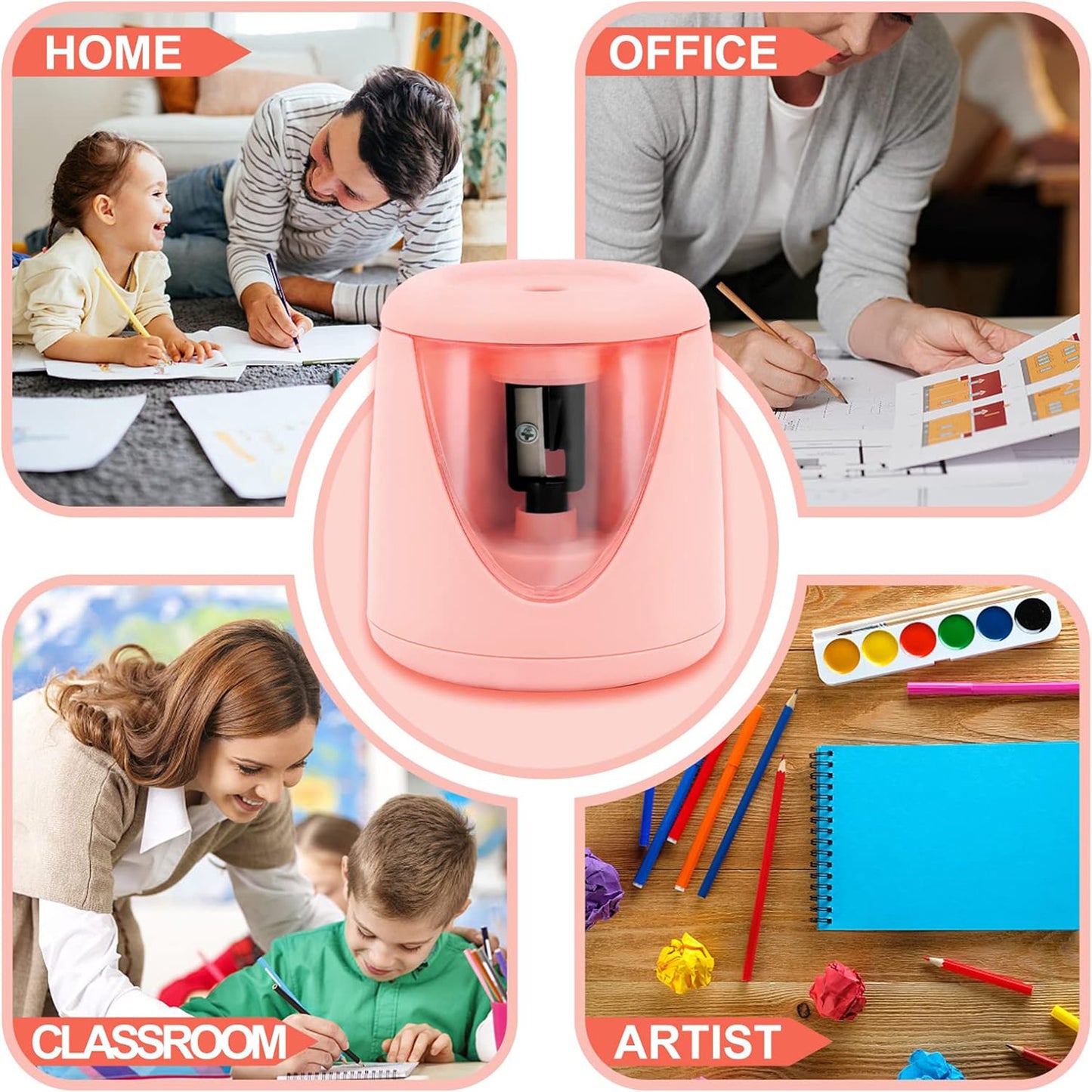 LTAW318【100 PCS】Battery Operated Pencil Sharpener