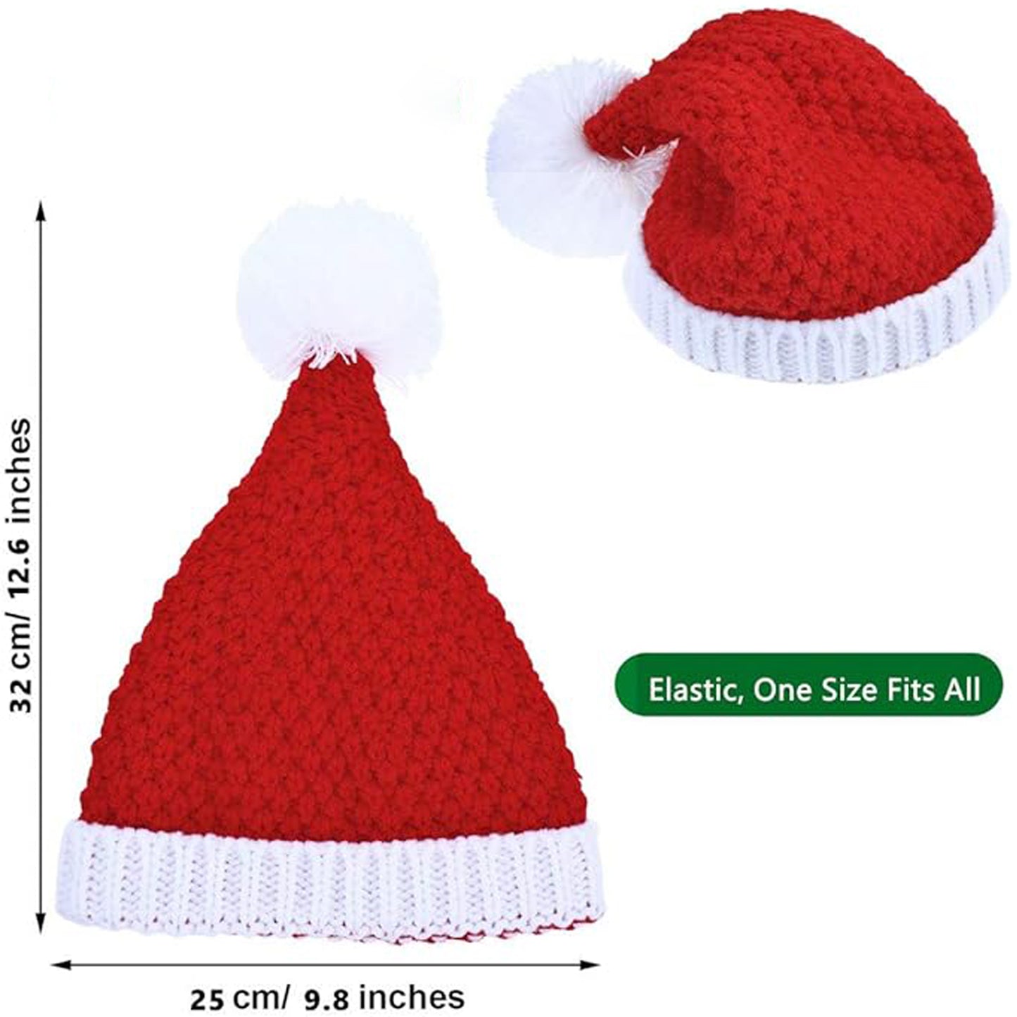 LTAW330【100 PCS】Unisex Beanie Winter Santa Hat