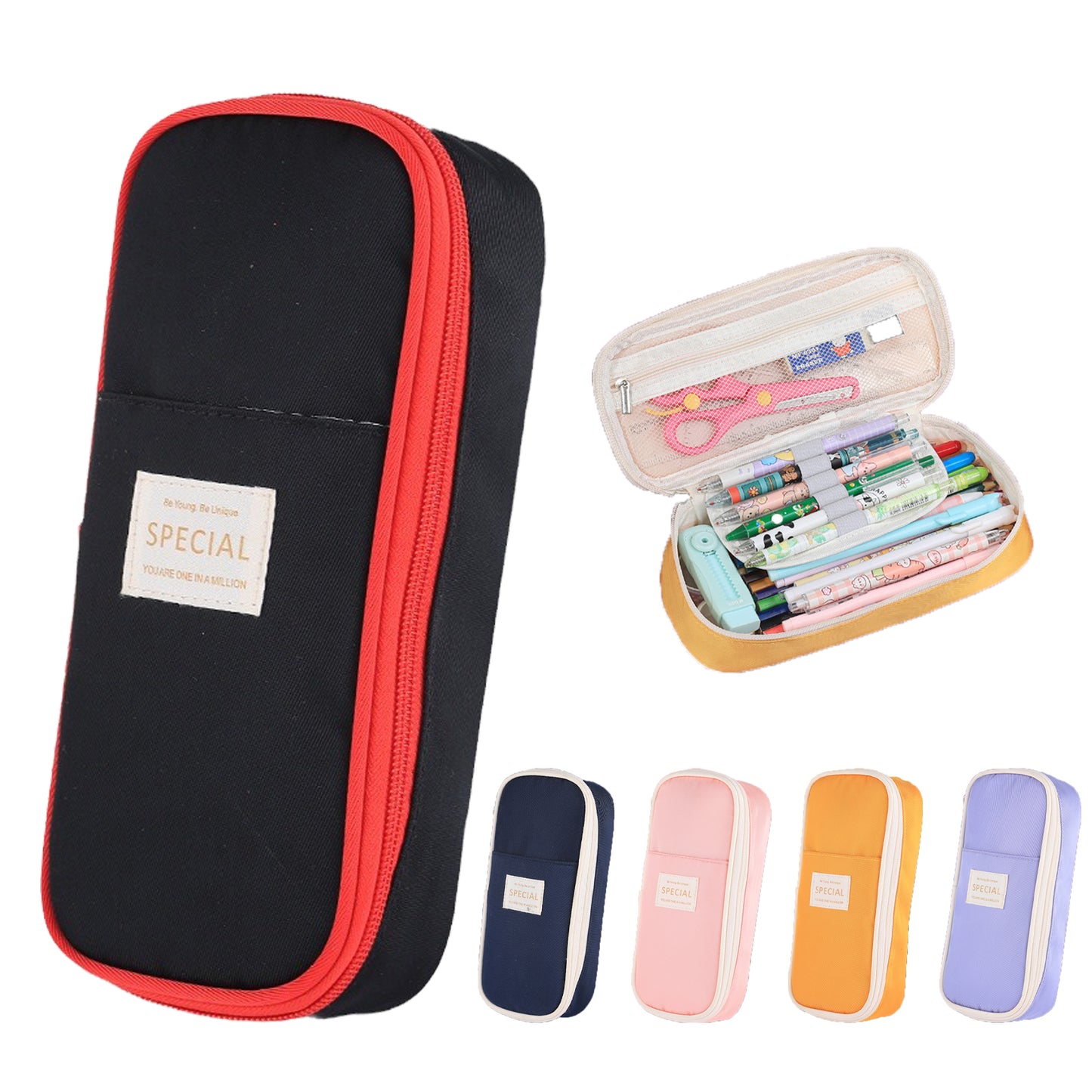 LTAW336【100 PCS】Large Capacity Pencil Case