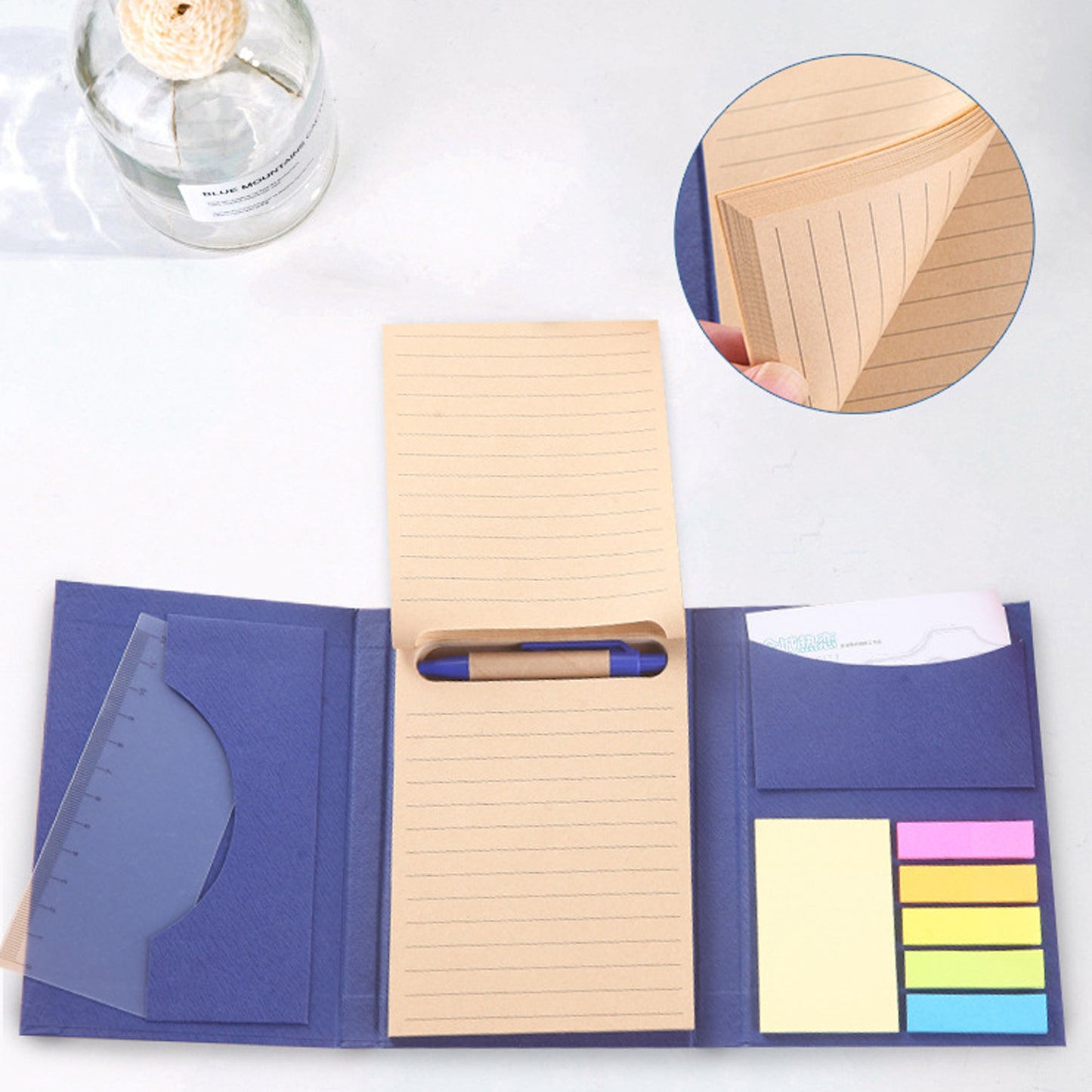 LTAW340【200 PCS】Sticky Notes With Ruler