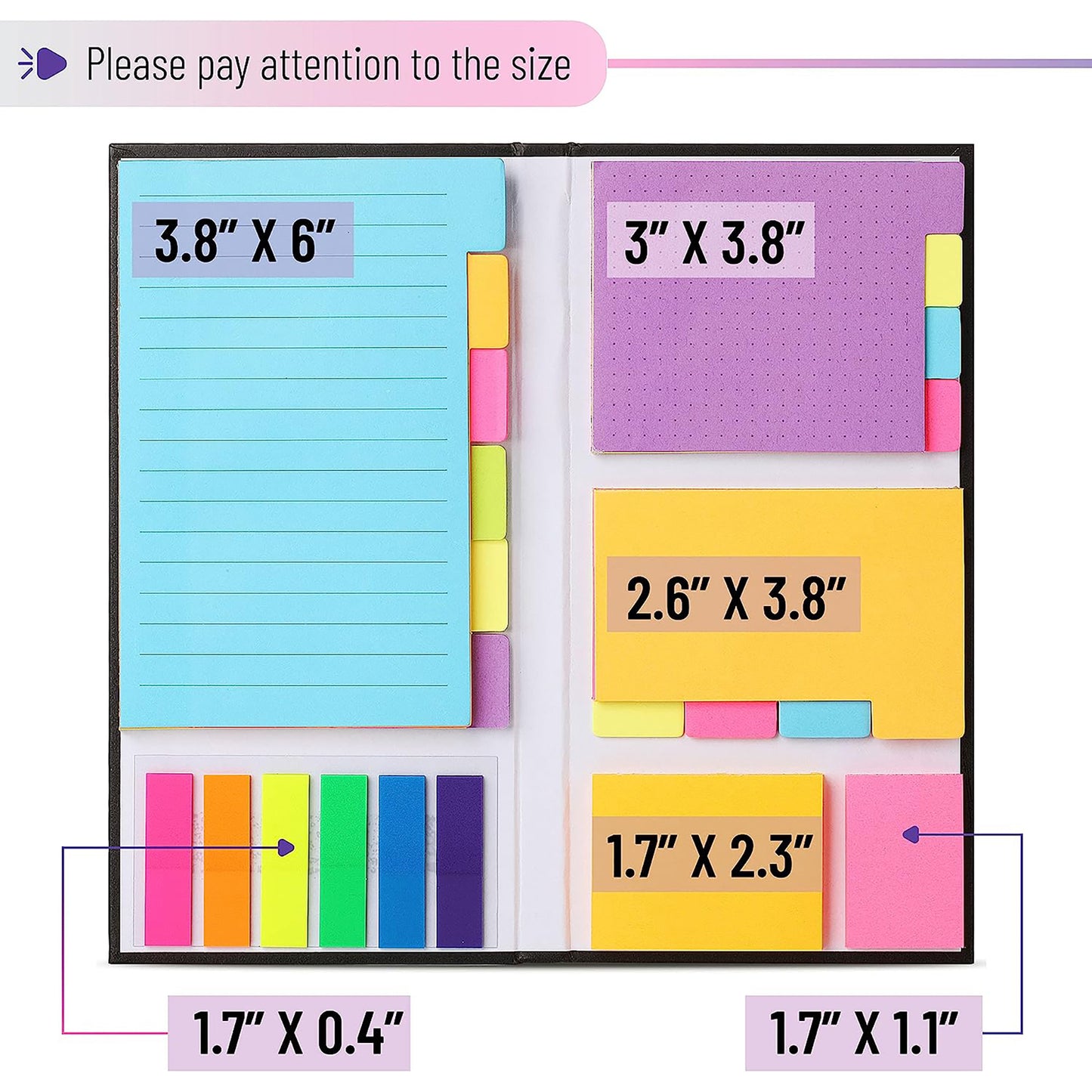 LTAW341【100 PCS】Sticky Notes Variety Set