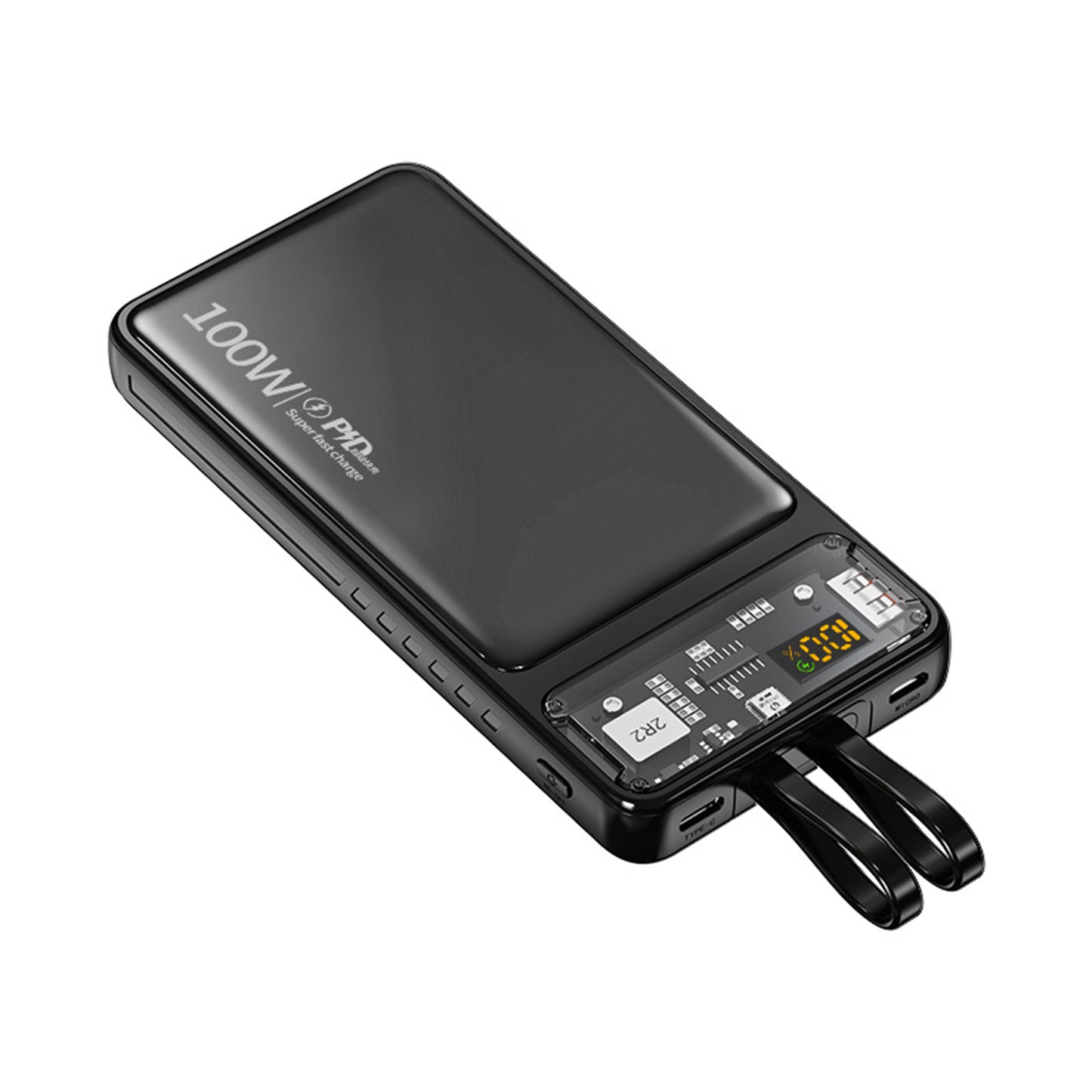 LTAW347【50 PCS】10000mAh Power Bank With 2 Cable