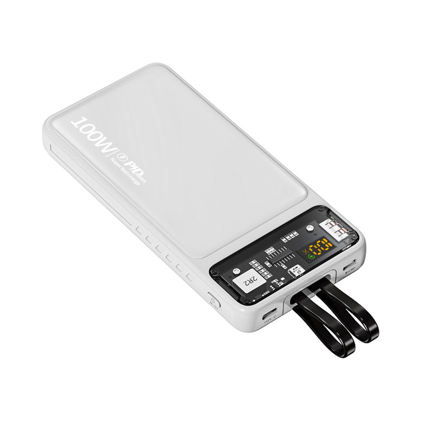 LTAW347【50 PCS】10000mAh Power Bank With 2 Cable