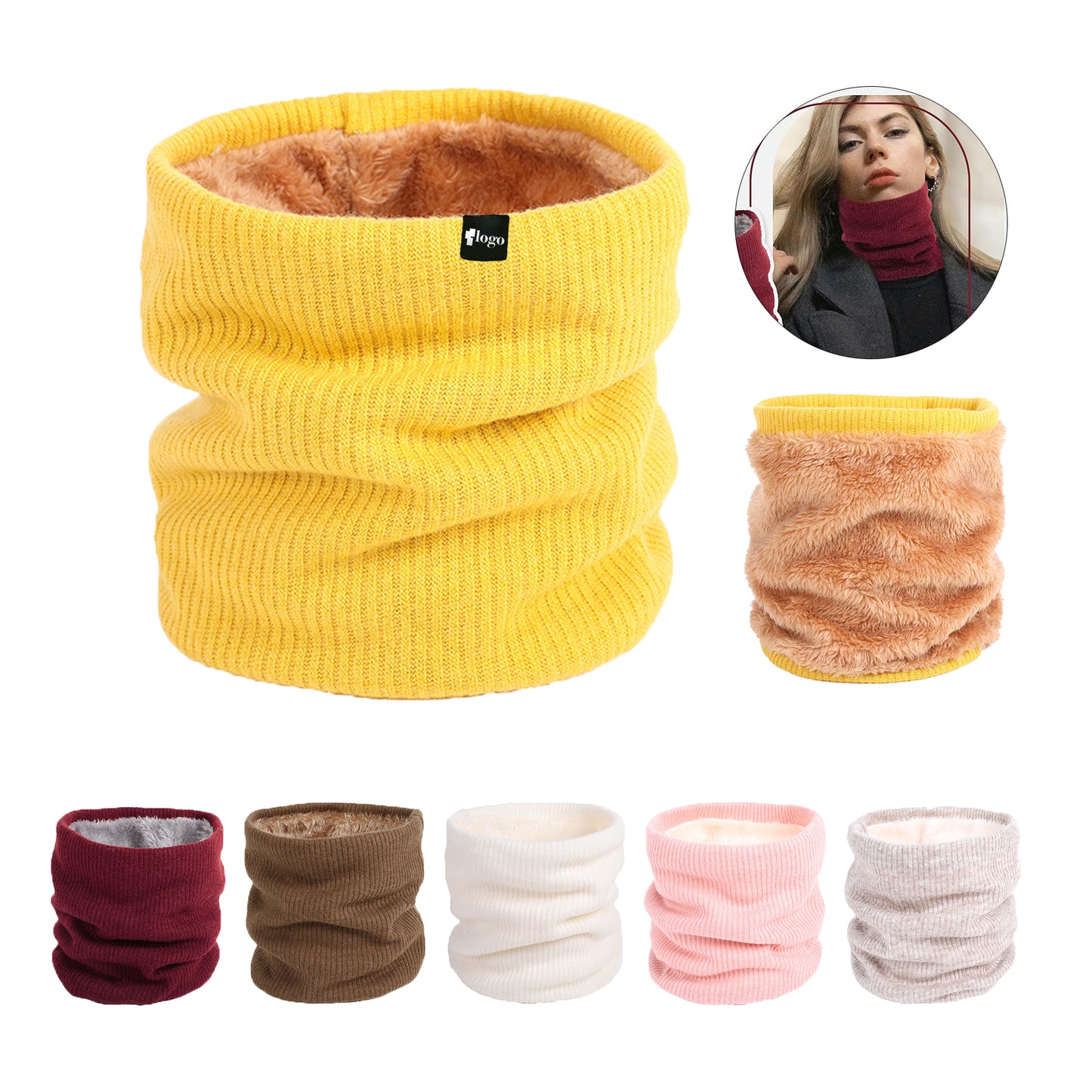 LTAW360【100 PCS】Winter Double-Layer Neck Warmer