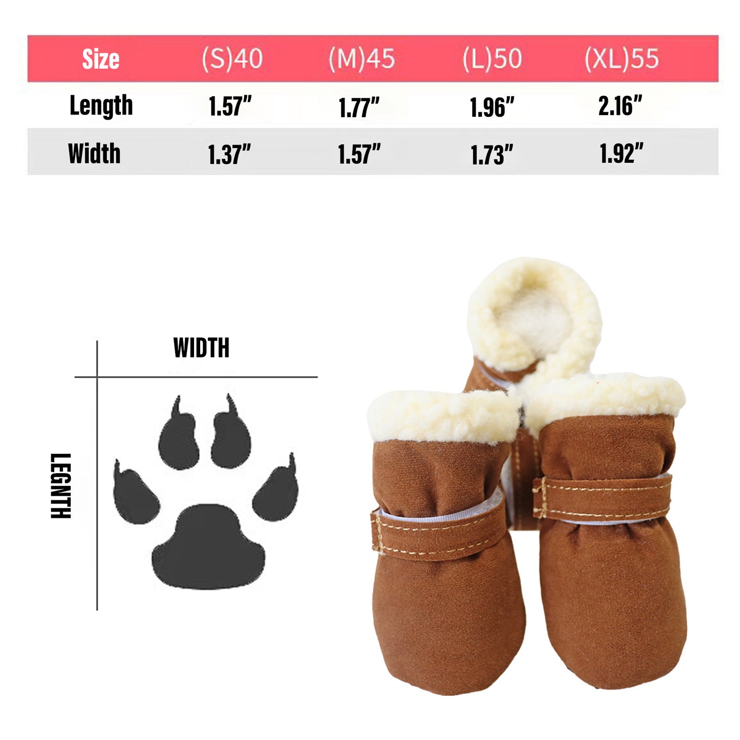 LTAW381【100 PCS】Warm Small Dog Snow Boots