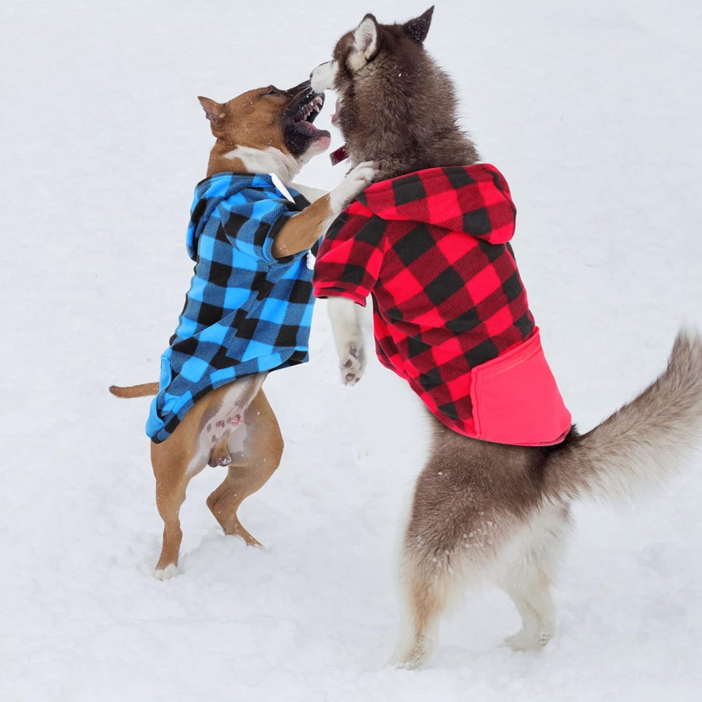 LTAW382【100 PCS】Large Plaid Dog Hoodie