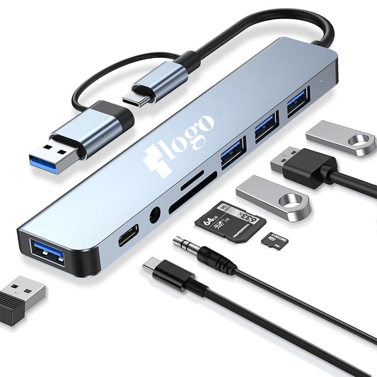 LTAW407【100 PCS】USB C Hub USB Splitter 8 in 1