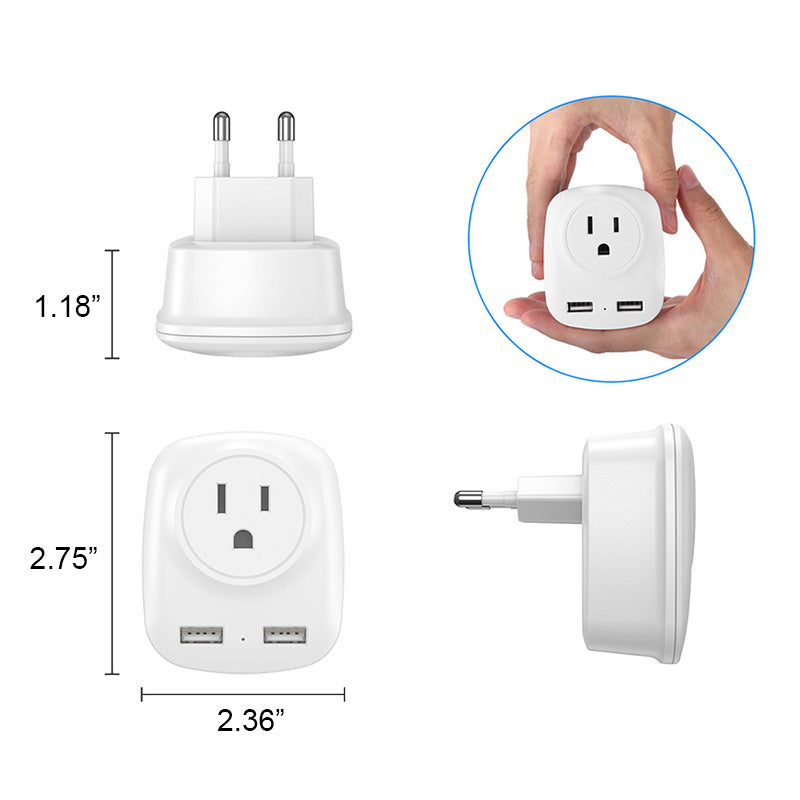 LTAW408【100 PCS】Travel Plug Adapter