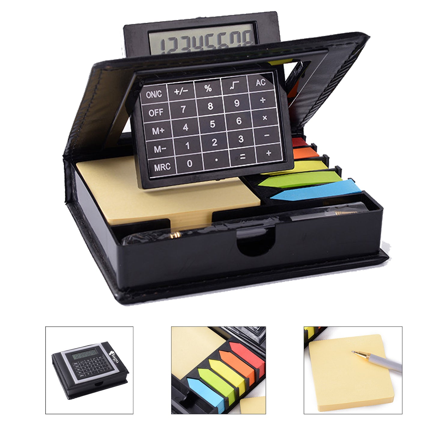 LTAW414【100 PCS】Sticky Memo Pad with Solar Powered Calculator