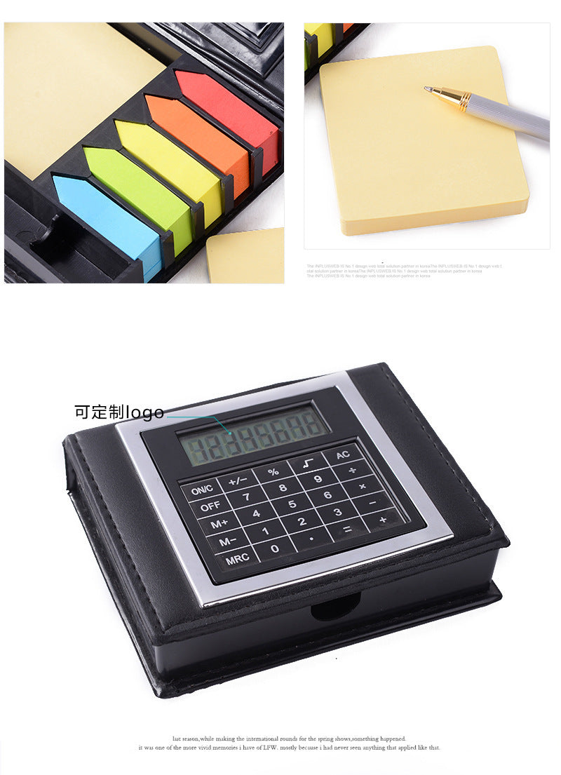 LTAW414【100 PCS】Sticky Memo Pad with Solar Powered Calculator