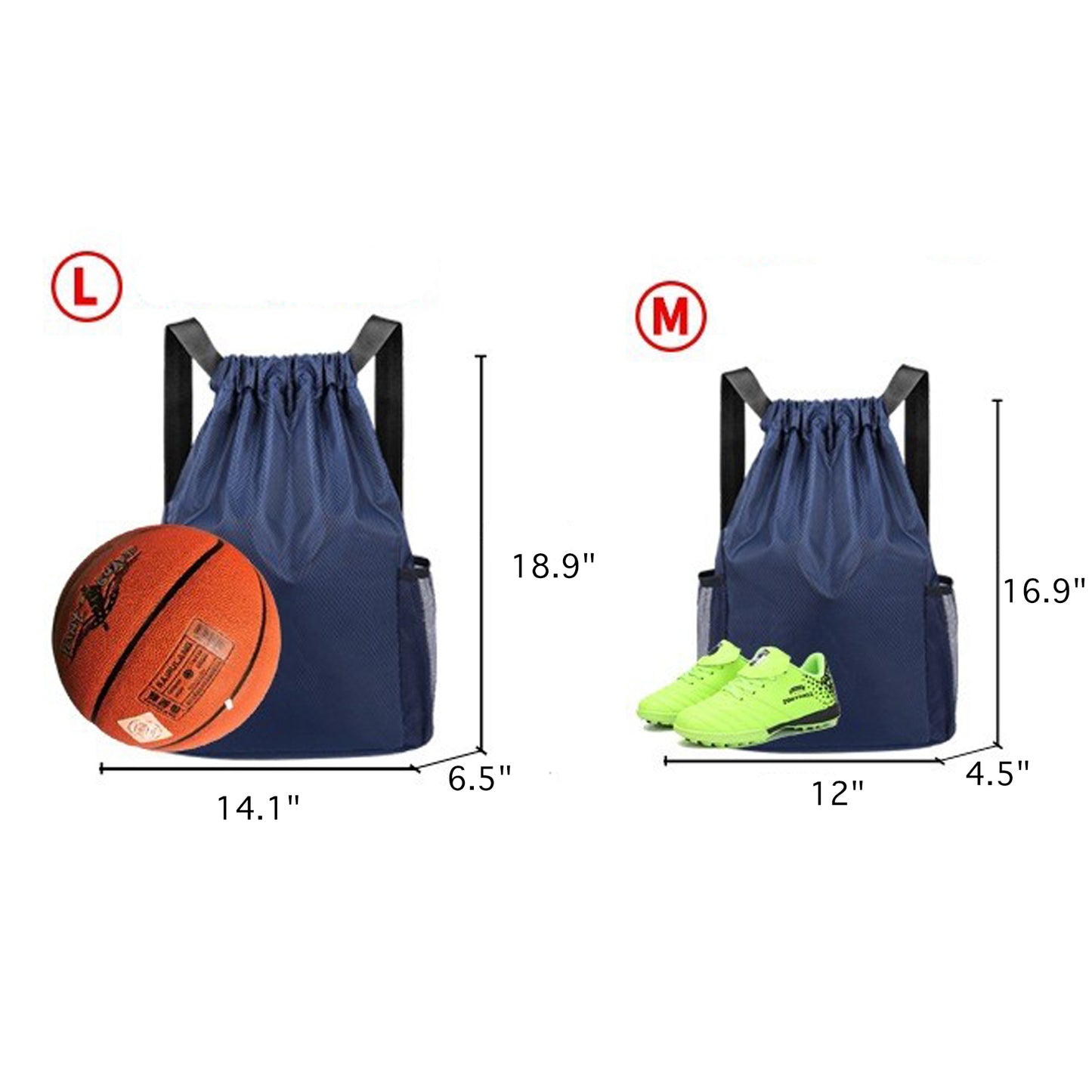 LTAW432【100 PCS】Wide Shoulder Strap Drawstring Backpack