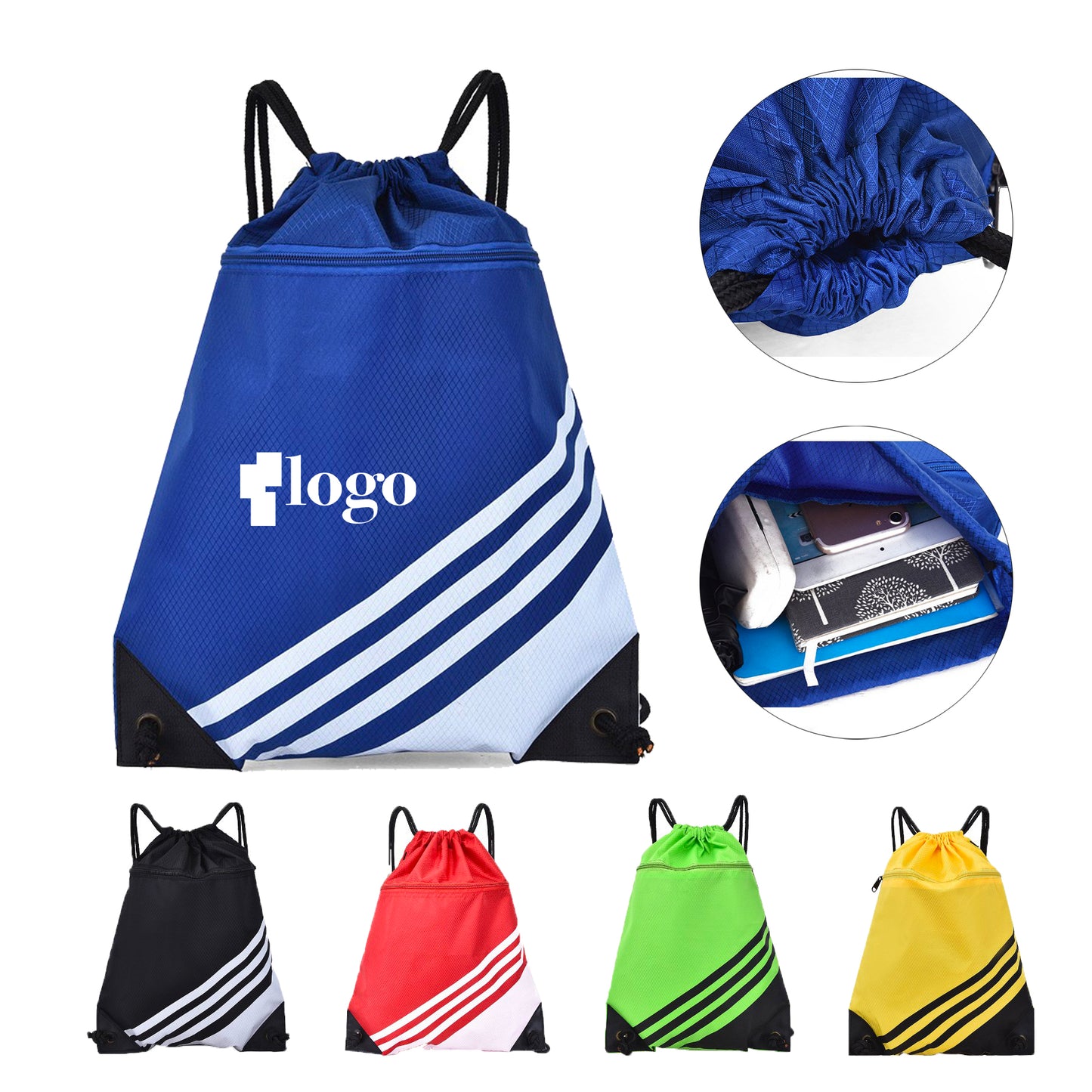 LTAW440【100 PCS】Water Resistant Sports Gym Backpack