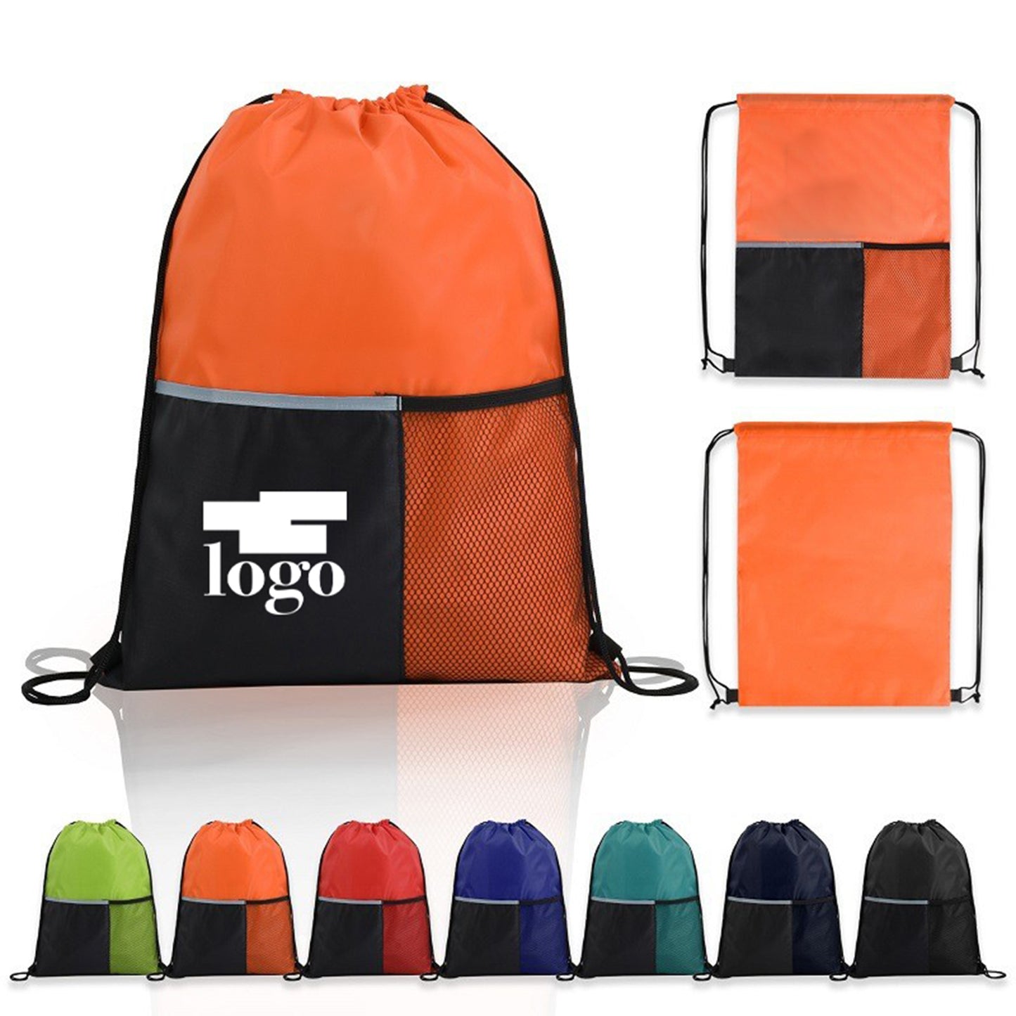 LTAW442【200 PCS】Drawstring Sports Bag With Front Pocket