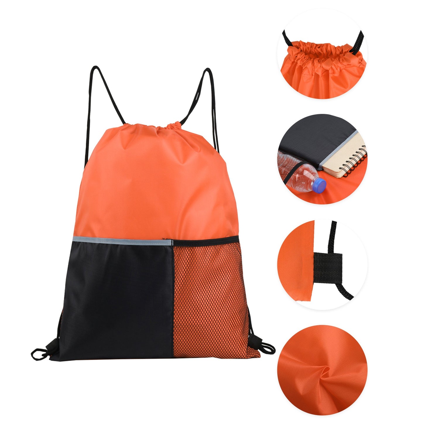 LTAW442【200 PCS】Drawstring Sports Bag With Front Pocket