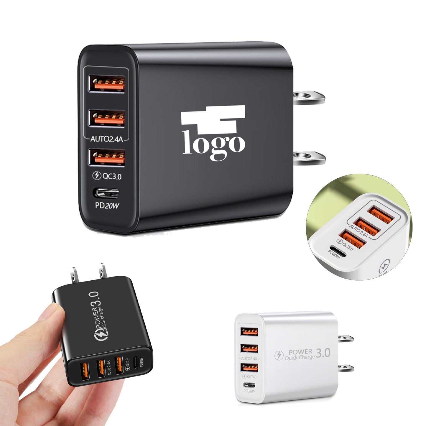 LTAW458【100 PCS】Fast Charging USB Wall Charger