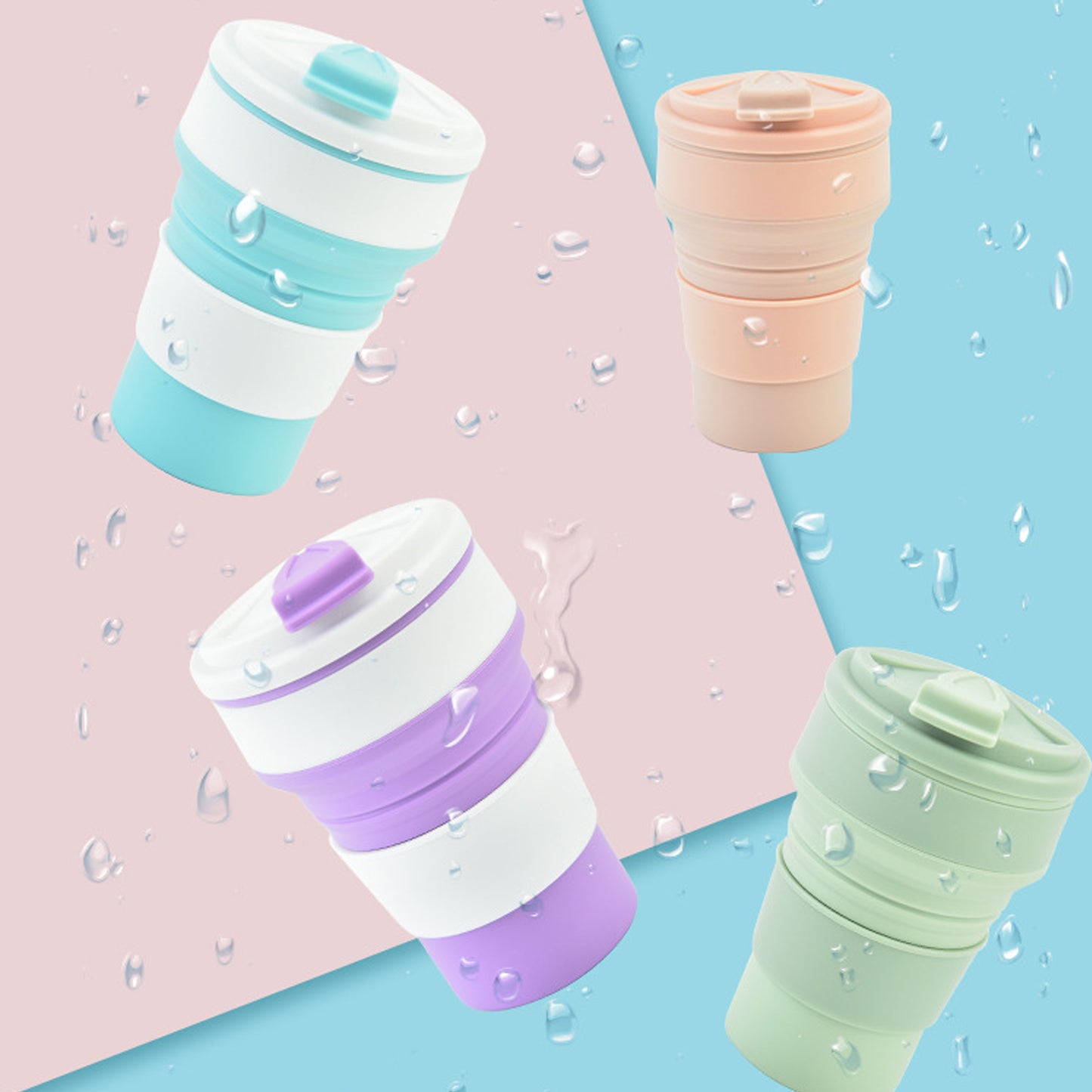 LTAW462【100 PCS】12oz Collapsible Travel Cup