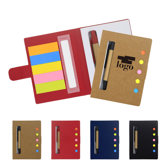 LTAW470【500 PCS】Coloured Sticky Notes Booklet with Pen