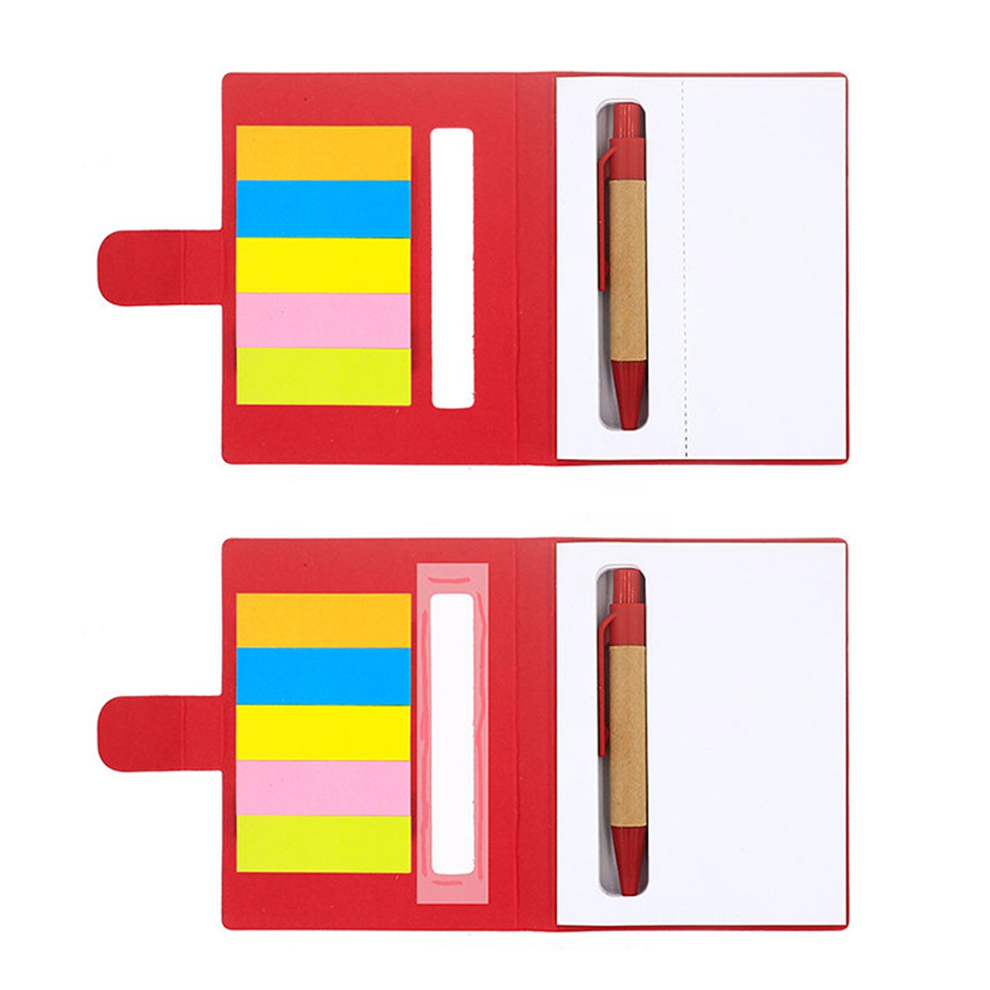 LTAW470【500 PCS】Coloured Sticky Notes Booklet with Pen