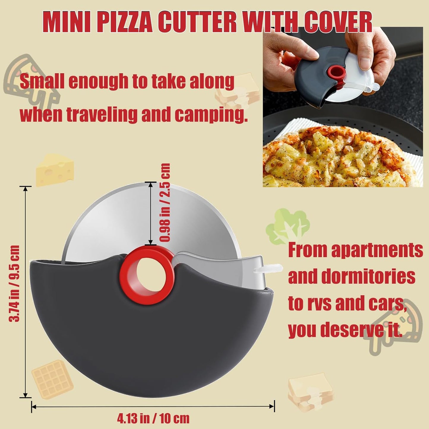 LTAW479【100 PCS】Premium Pizza Cutter Wheel