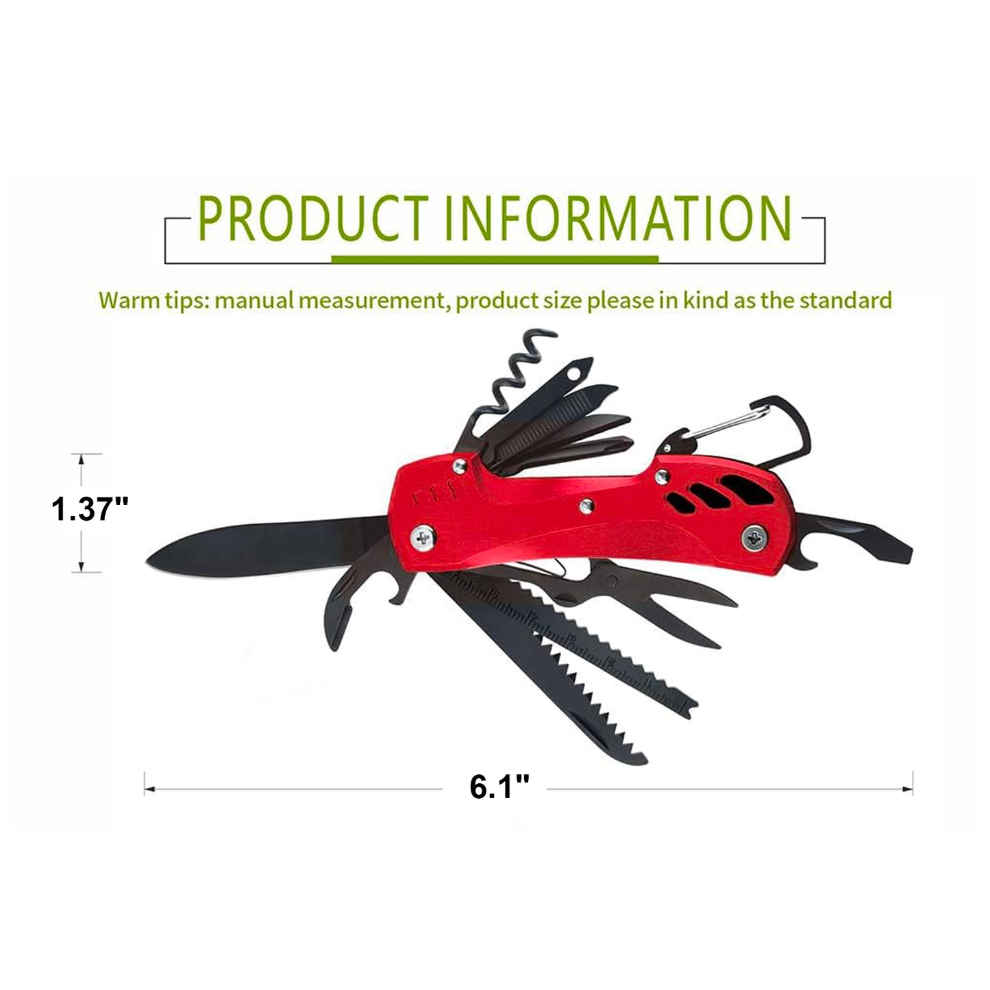 LTAW006【100 PCS】12-In-1 Multifunction Knife Tool