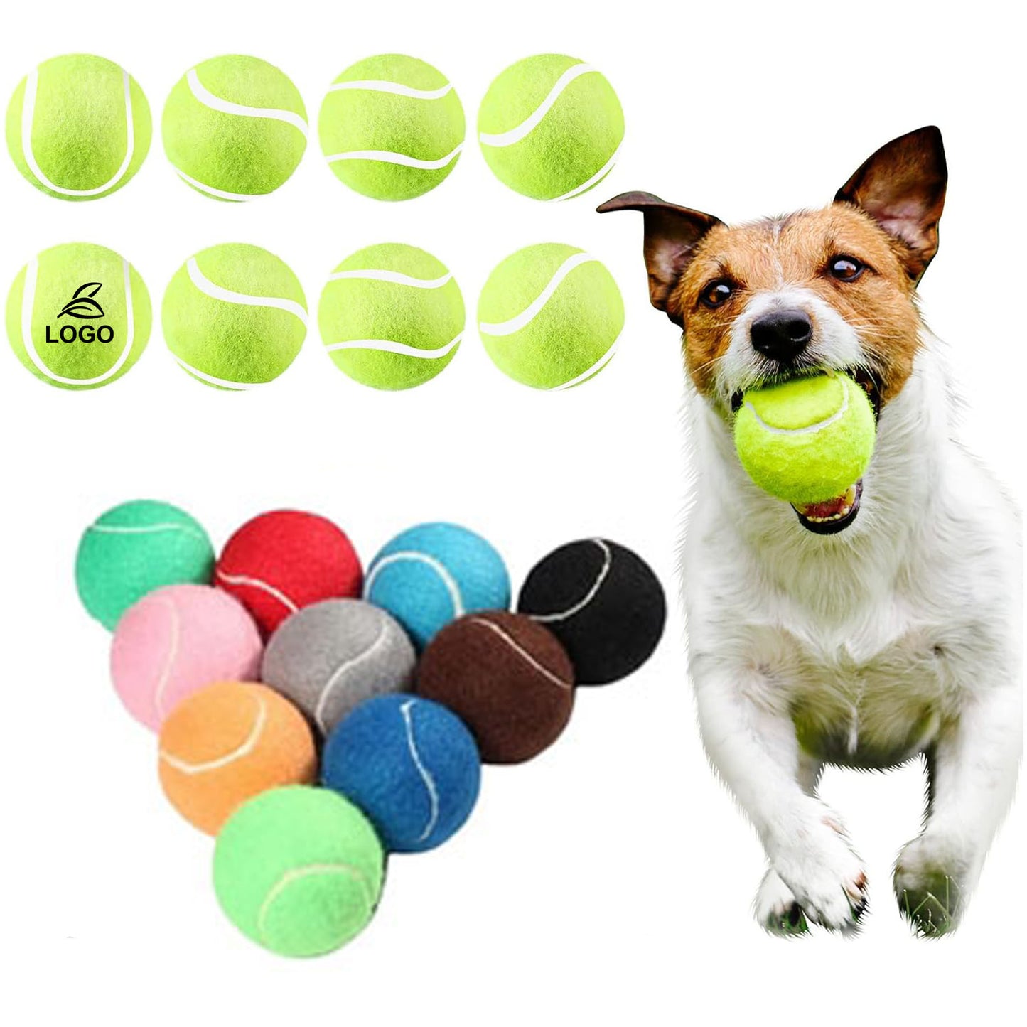 LTAW100【100  PCS】Tennis Balls Dog Throwing Toy