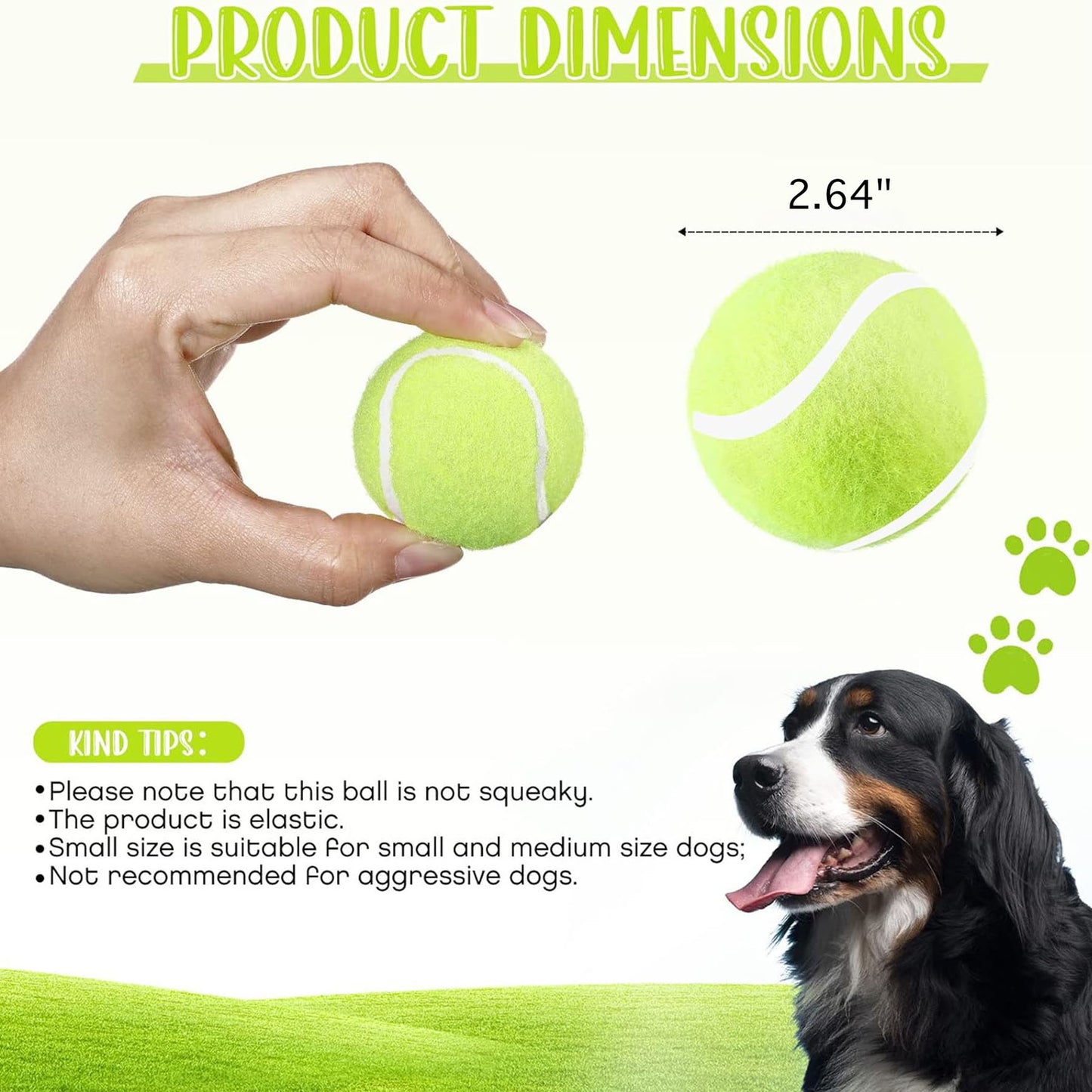 LTAW100【100  PCS】Tennis Balls Dog Throwing Toy