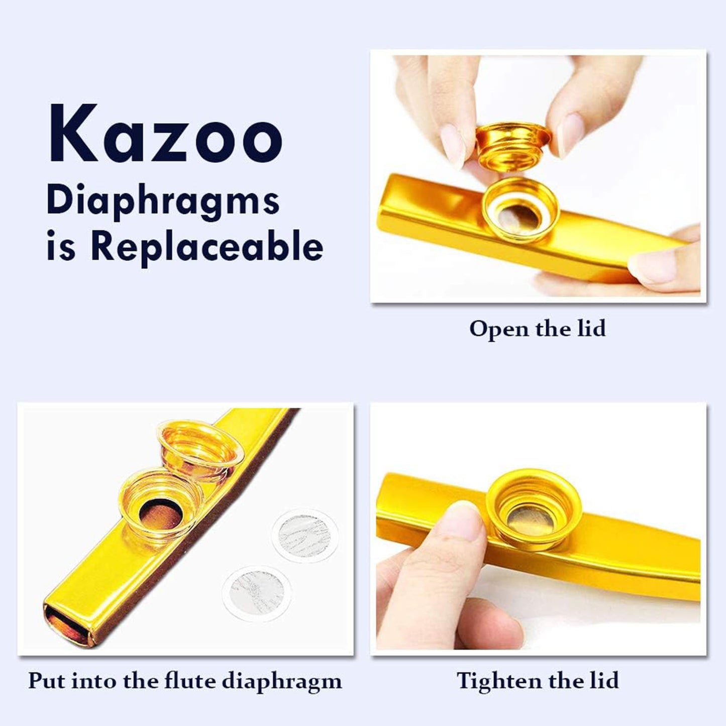 LTAW102【100 PCS】Metal Kazoo Party Music Instruments