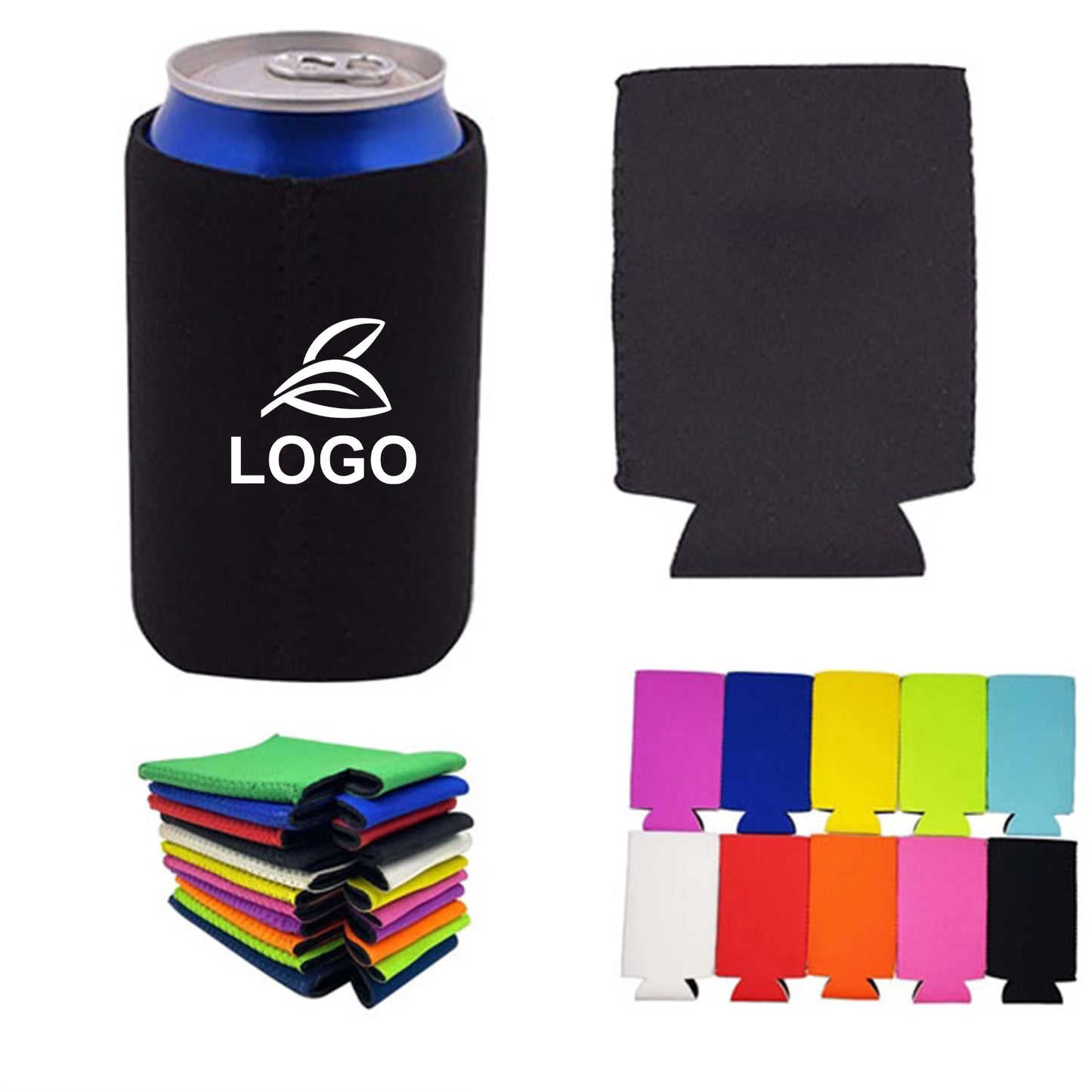 LTAW103【100 PCS】Collapsible Neoprene Can Coolers