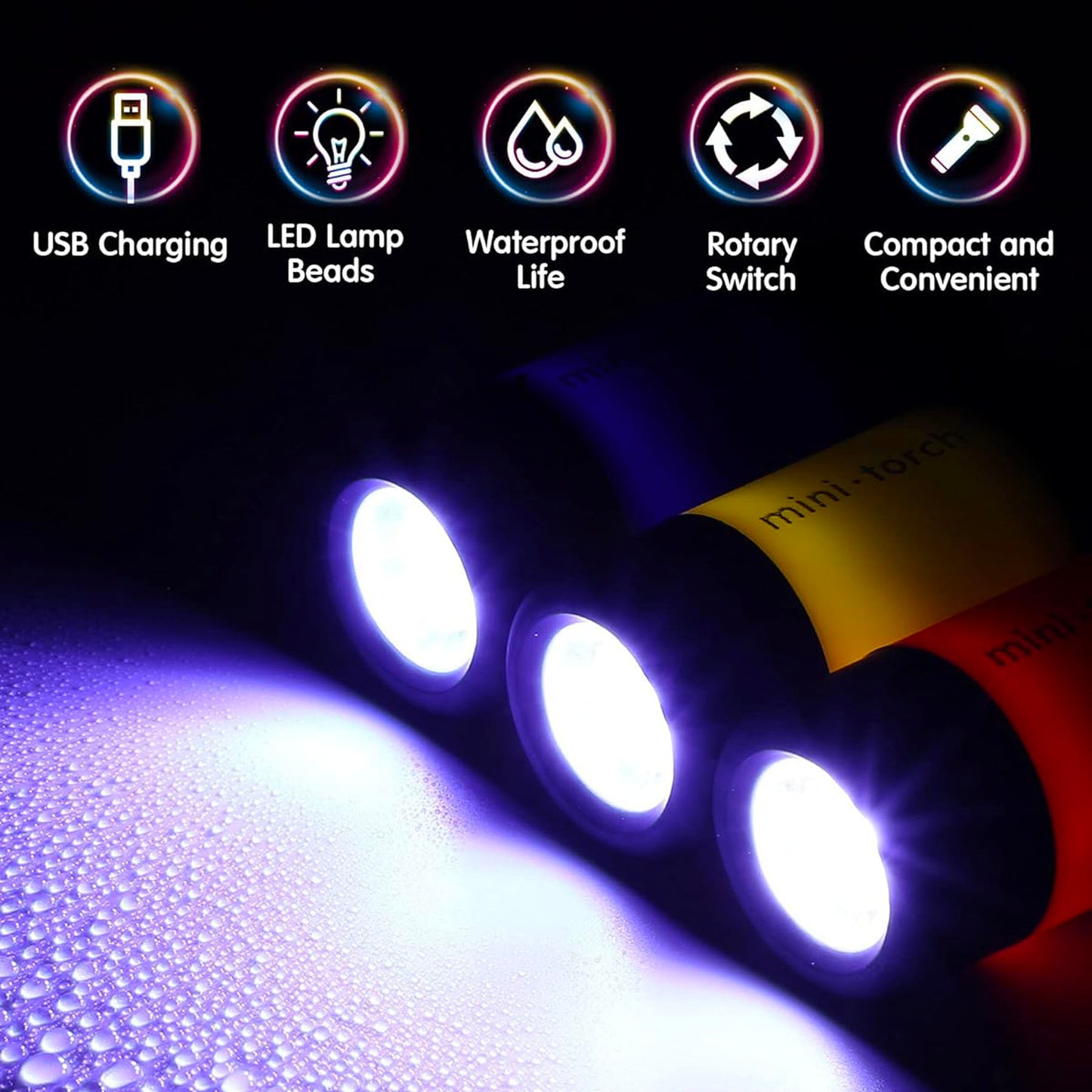 LTAW104【100 PCS】Mini Flashlight Keychian