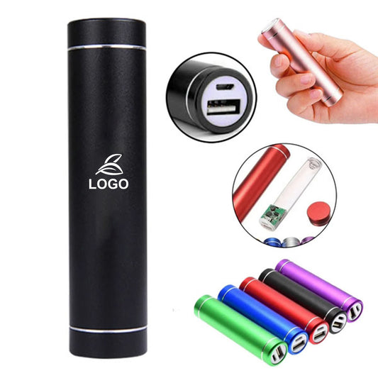 LTAW105【100 PCS】2600mAh Portable Cylinder Metal Power Bank Charger