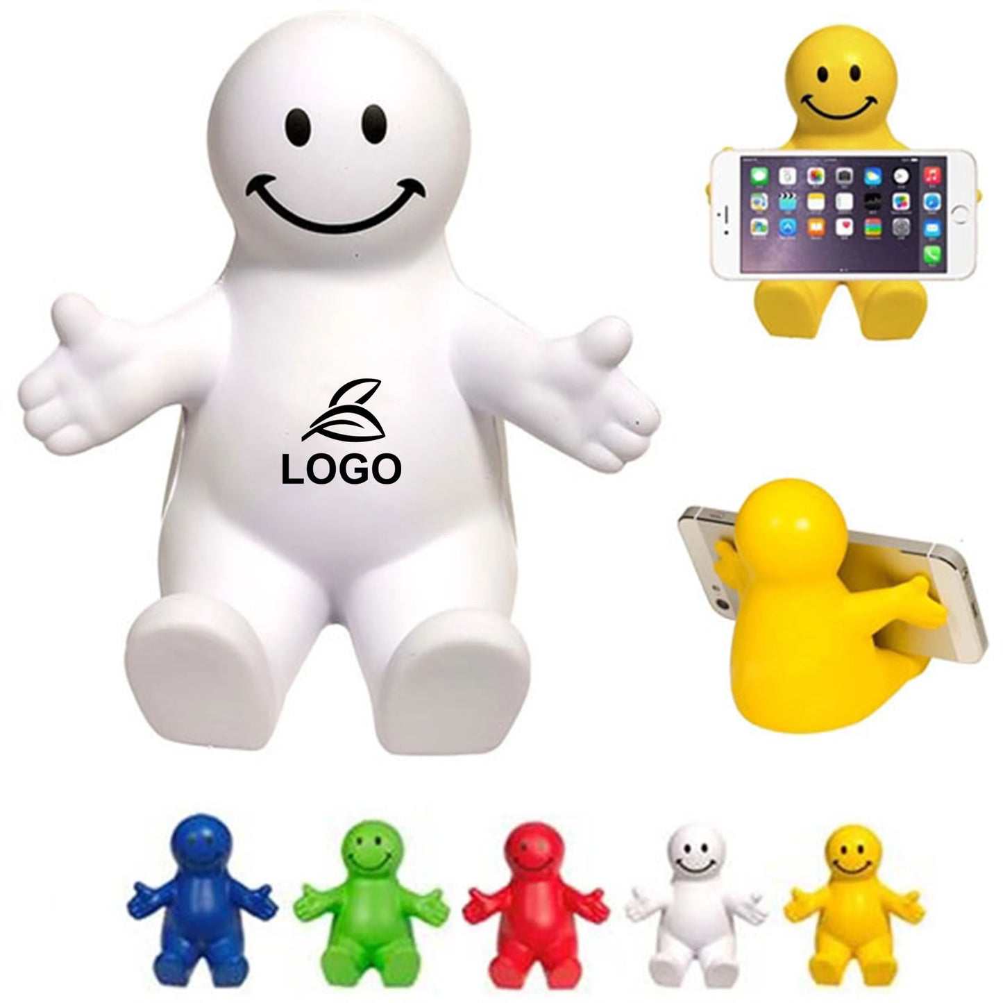 LTAW109【100 PCS】Squeezable Smile Phone Holder