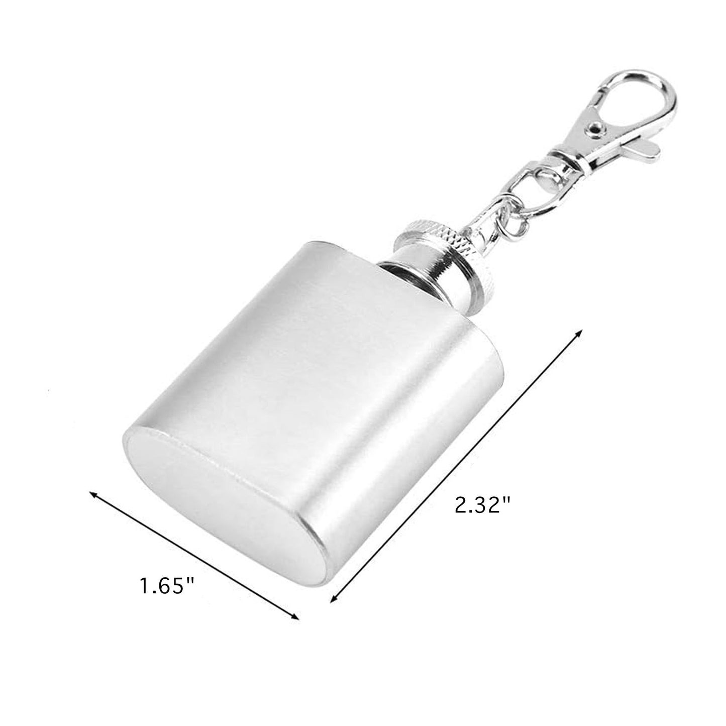 LTAW114【100 PCS】Mini 1oz Flask With Keychain