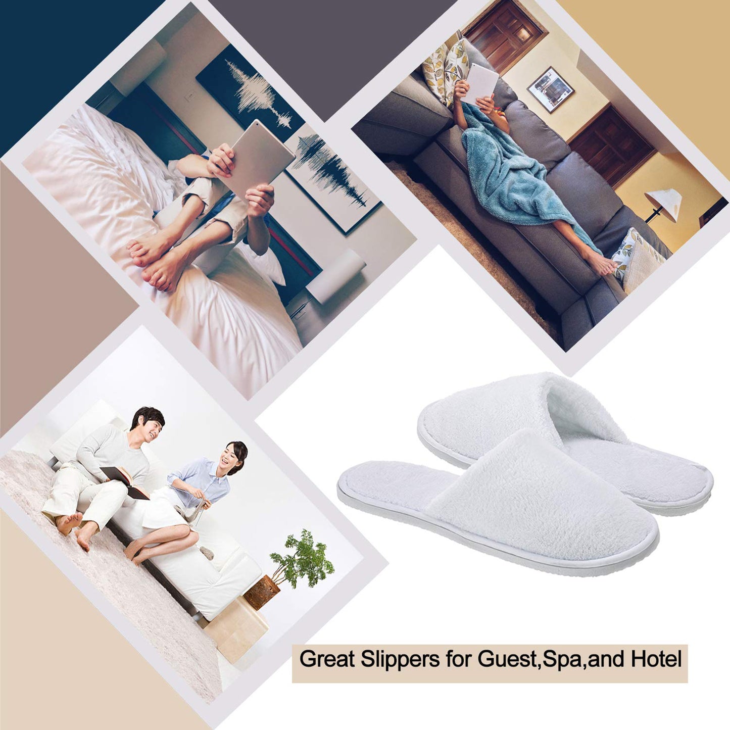 LTAW116【100 PCS】Disposable Hotel Slippers