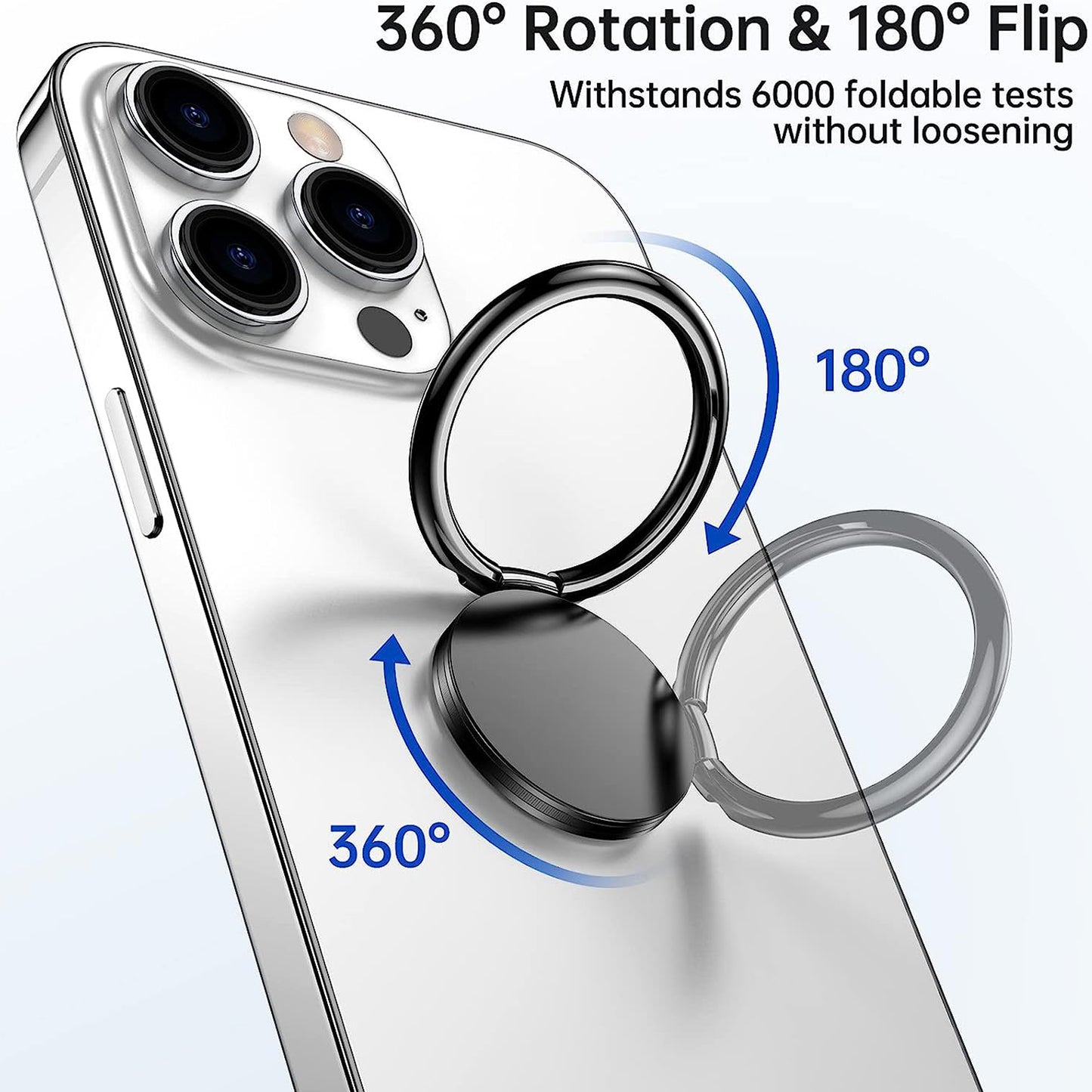 LTAW117【100 PCS】Metal Magnetic Mobile Phone Ring Holder Stand