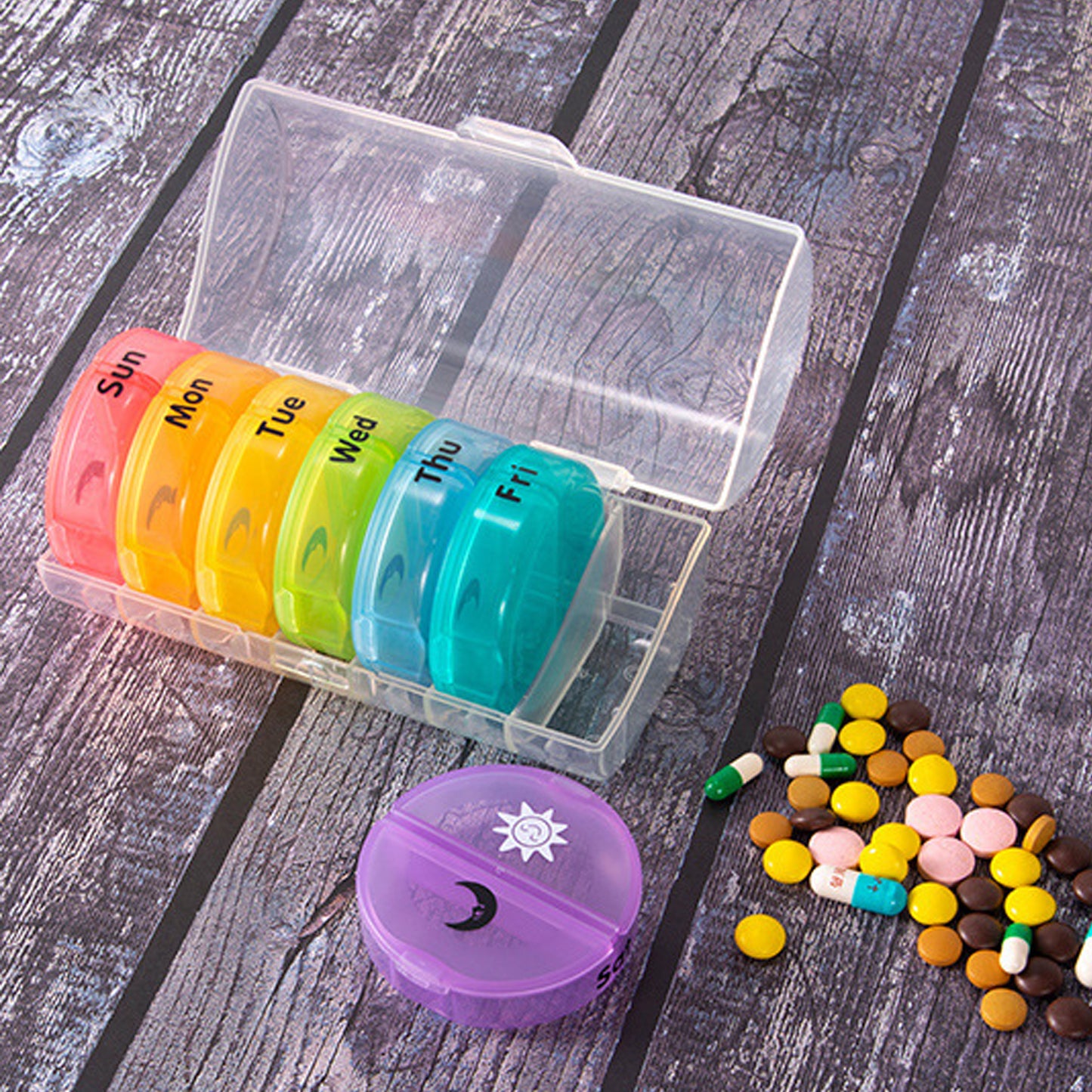 LTAW158【100 PCS】Large Weekly Daily Pill Box