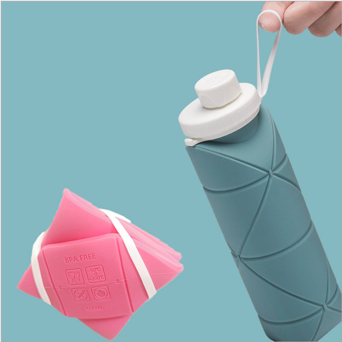 LTAW165【100 PCS】Foldable Travel Water Bottle