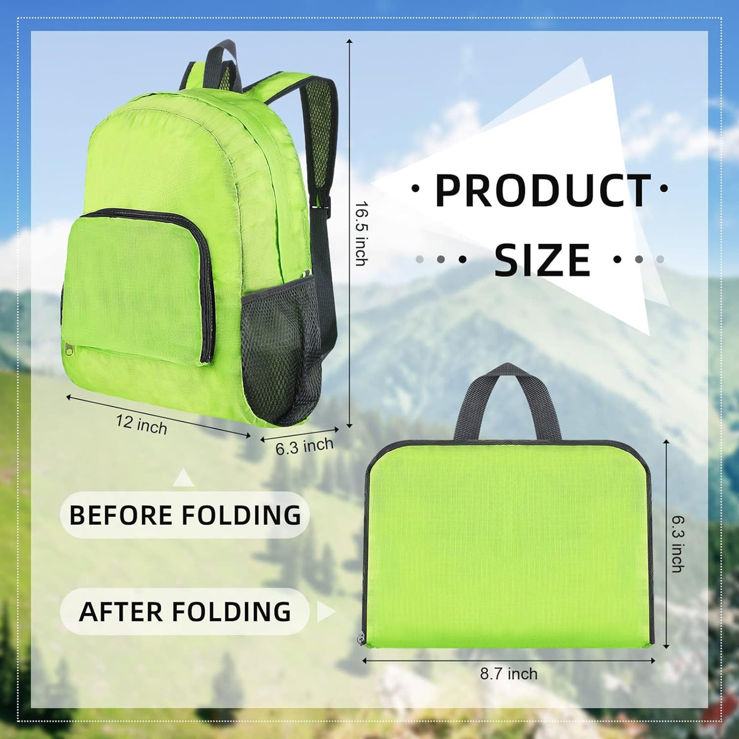 LTAW172【100 PCS】Waterproof Portable Hiking Backpack