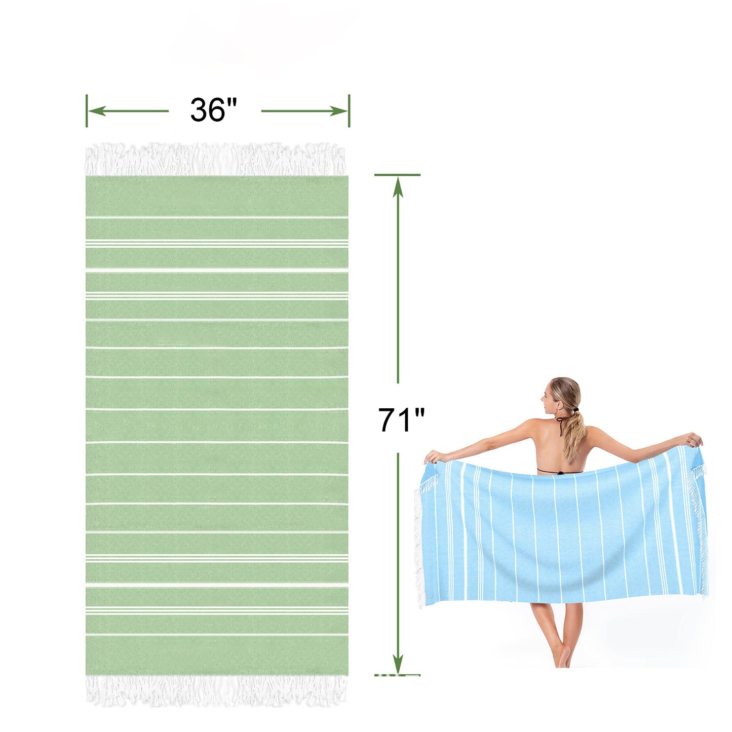 LTAW186【100 PCS】Oversized Beach Towel