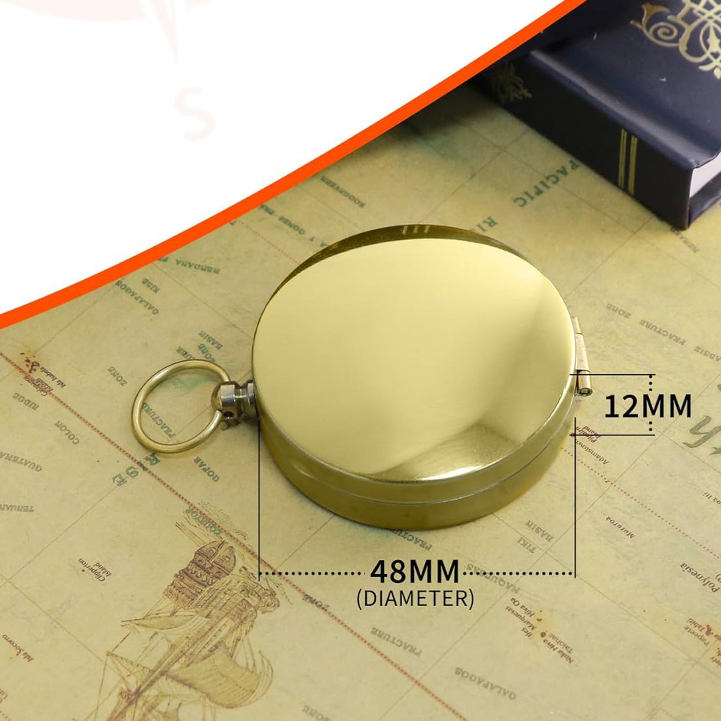 LTAW219【100 PCS】Brass Pocket Compass