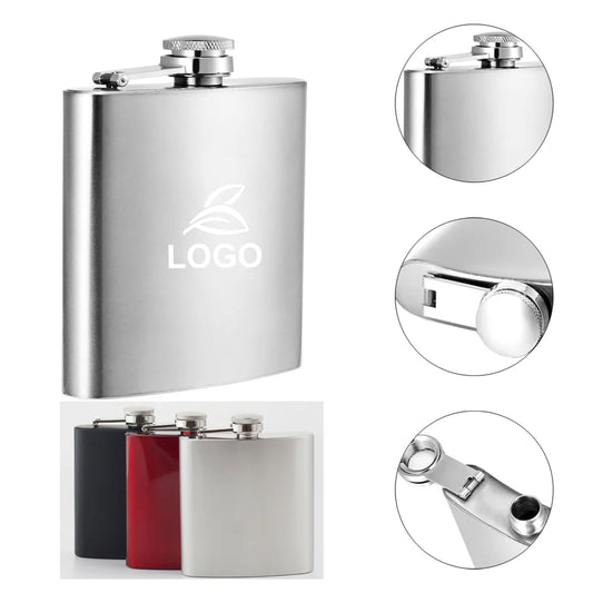 LTAW022【100PCS】Stainless Steel Hip Flask