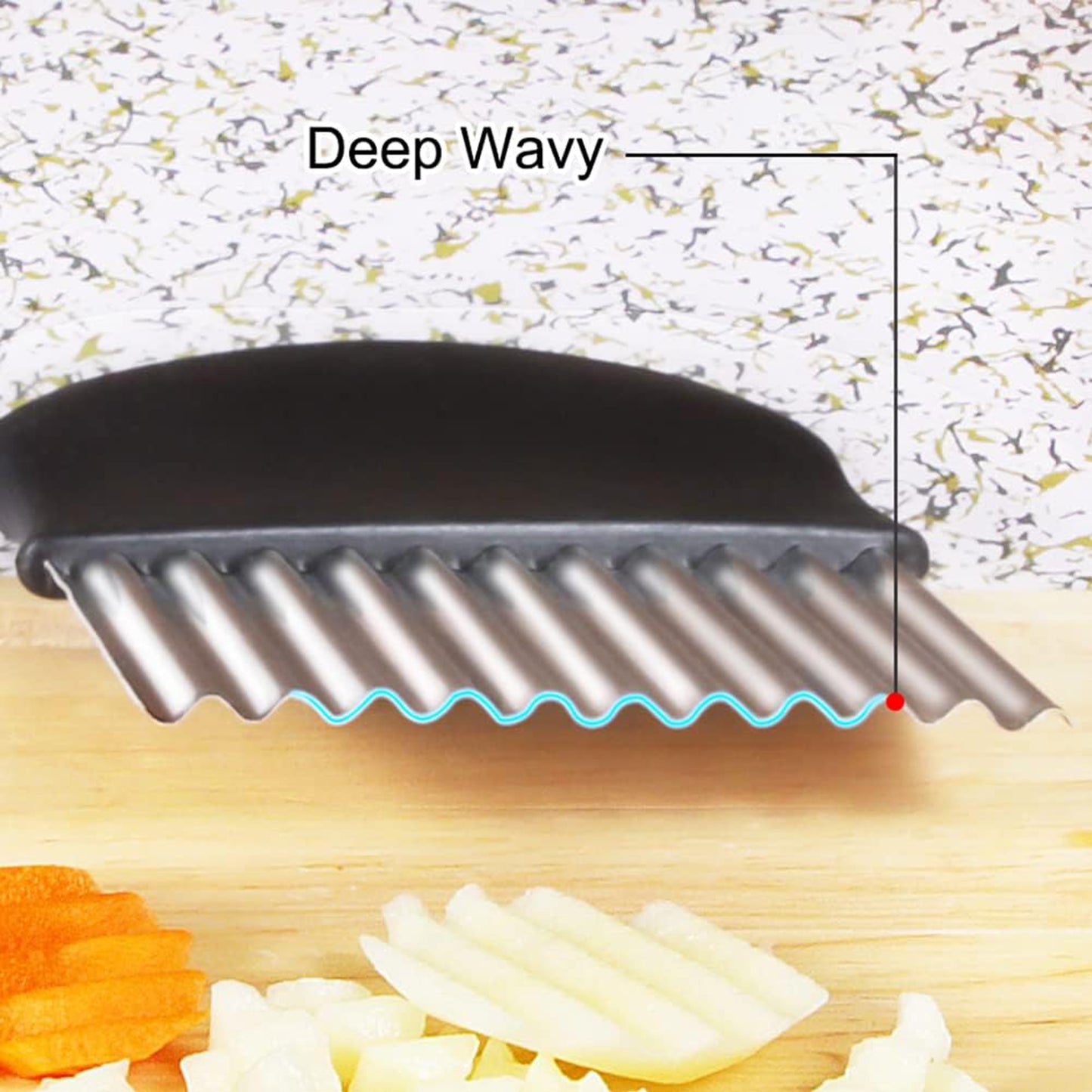 LTAW225【100 PCS】French Fry Slicer Stainless Steel Crinkle Cutters